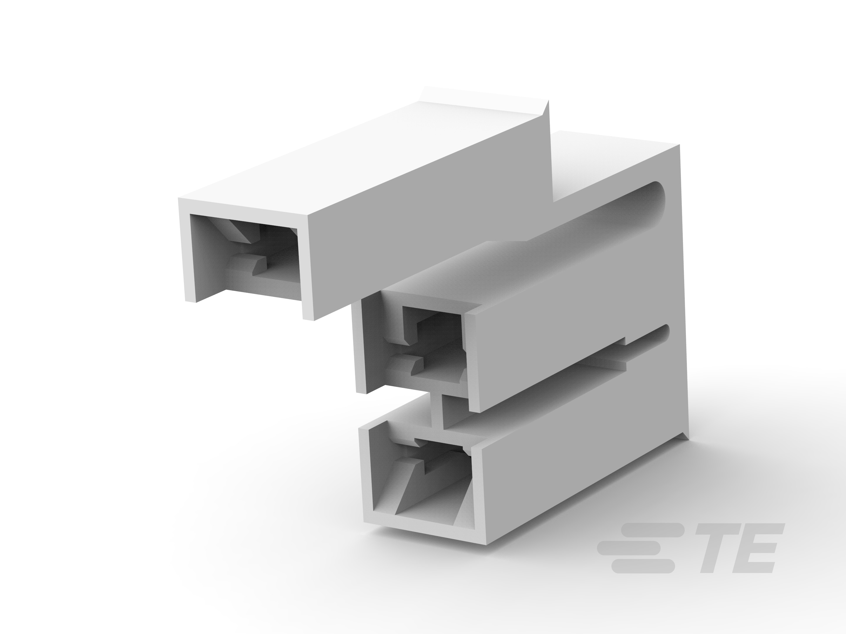 187 FASTON HSG.,REC.,3 POS,NATRUAL-360010-1