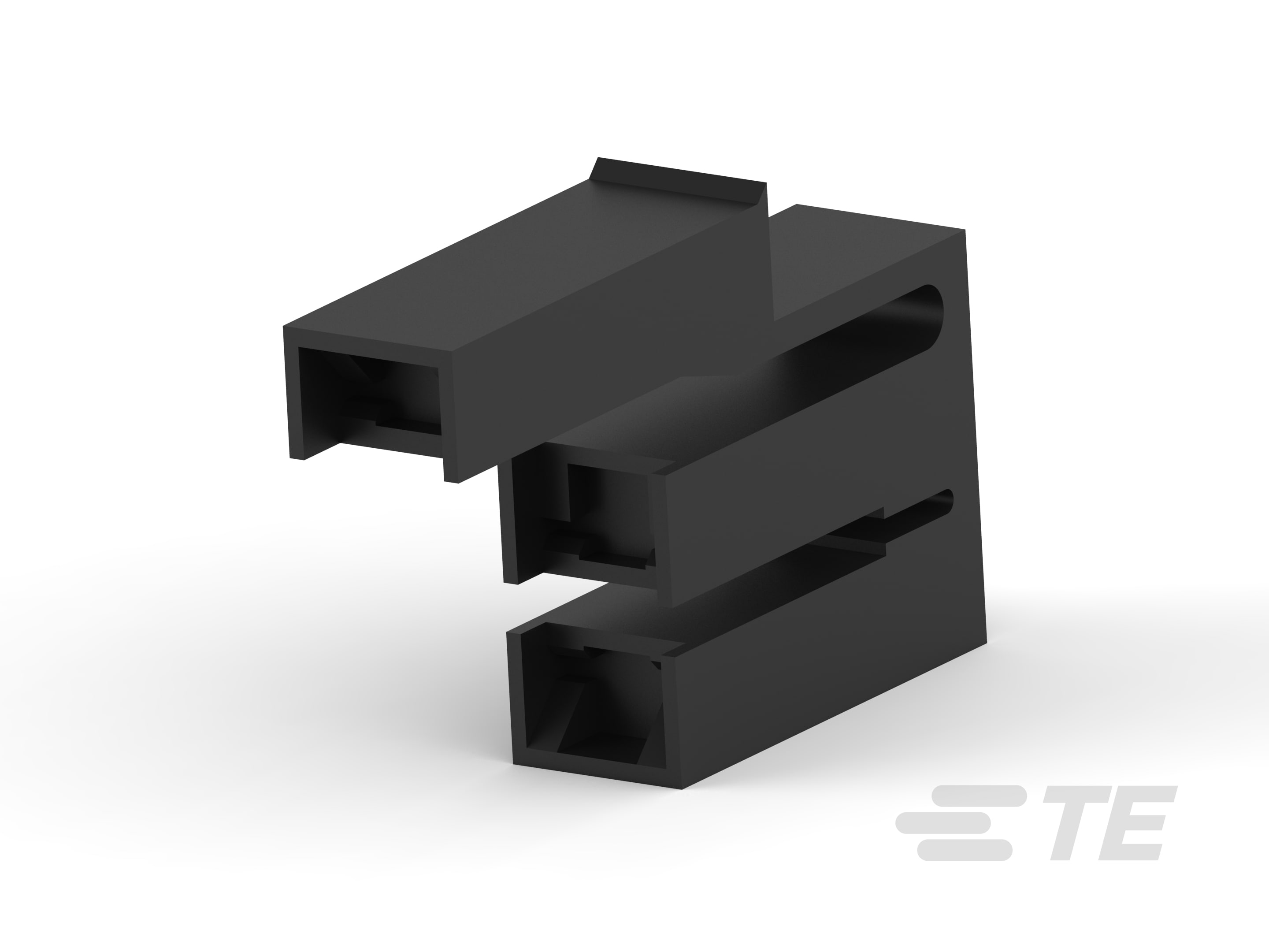 187 FASTON HSG.,REC.,3 POS,BLACK-360010-4