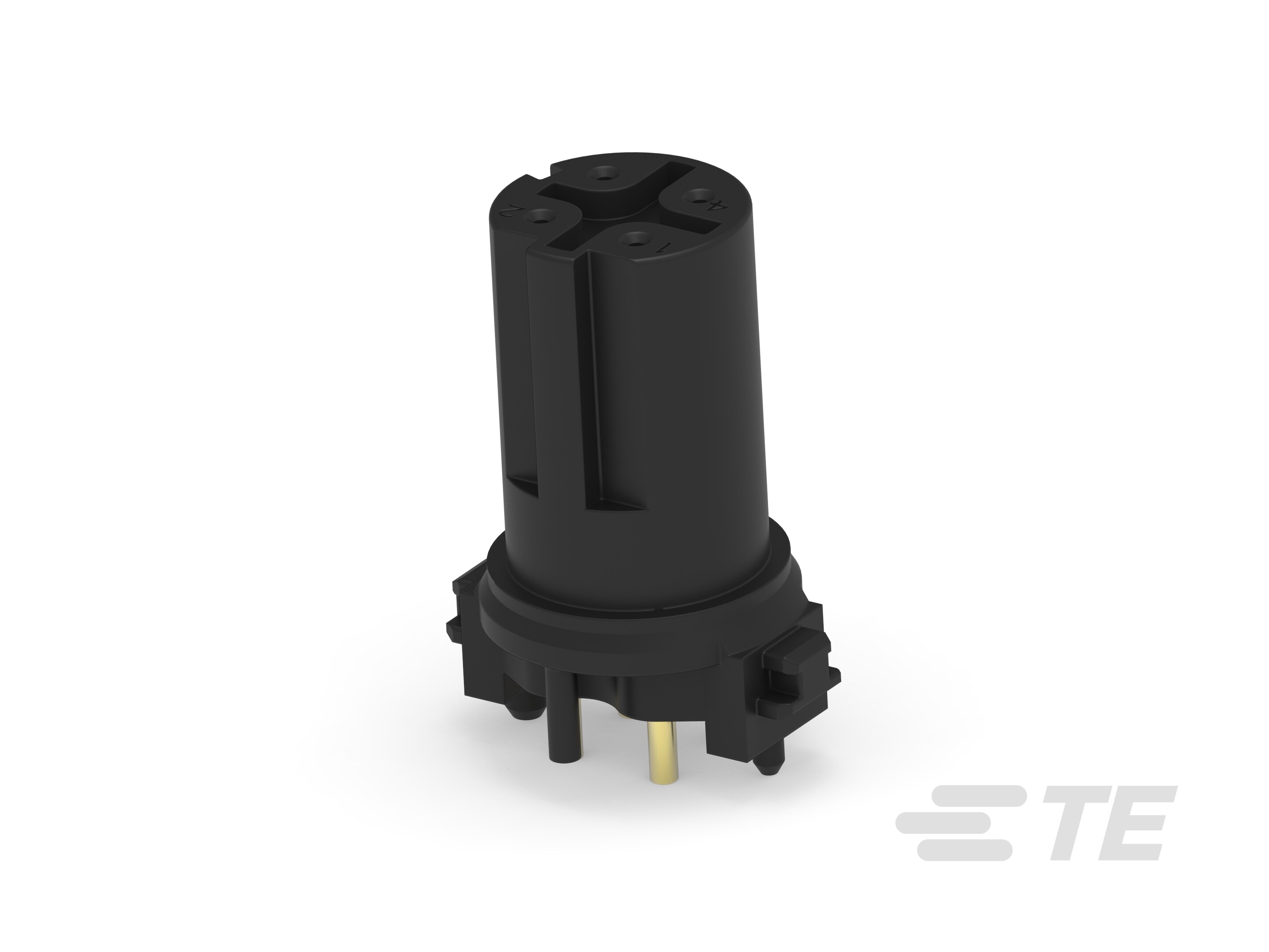 M12 FEMALE, D CODE, 4P, 17MM THR-494083-E