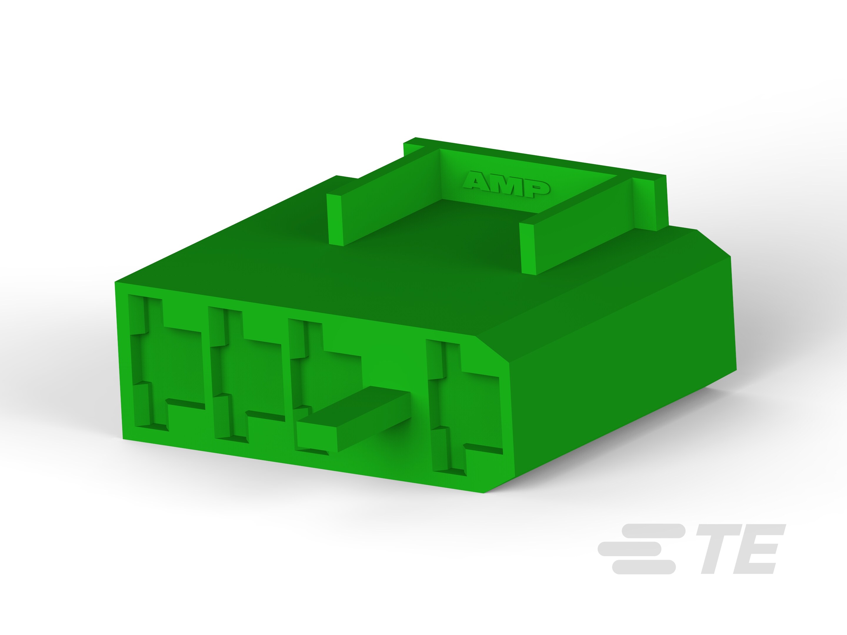 250 FASTON HSG. REC 3P GREEN-521498-2