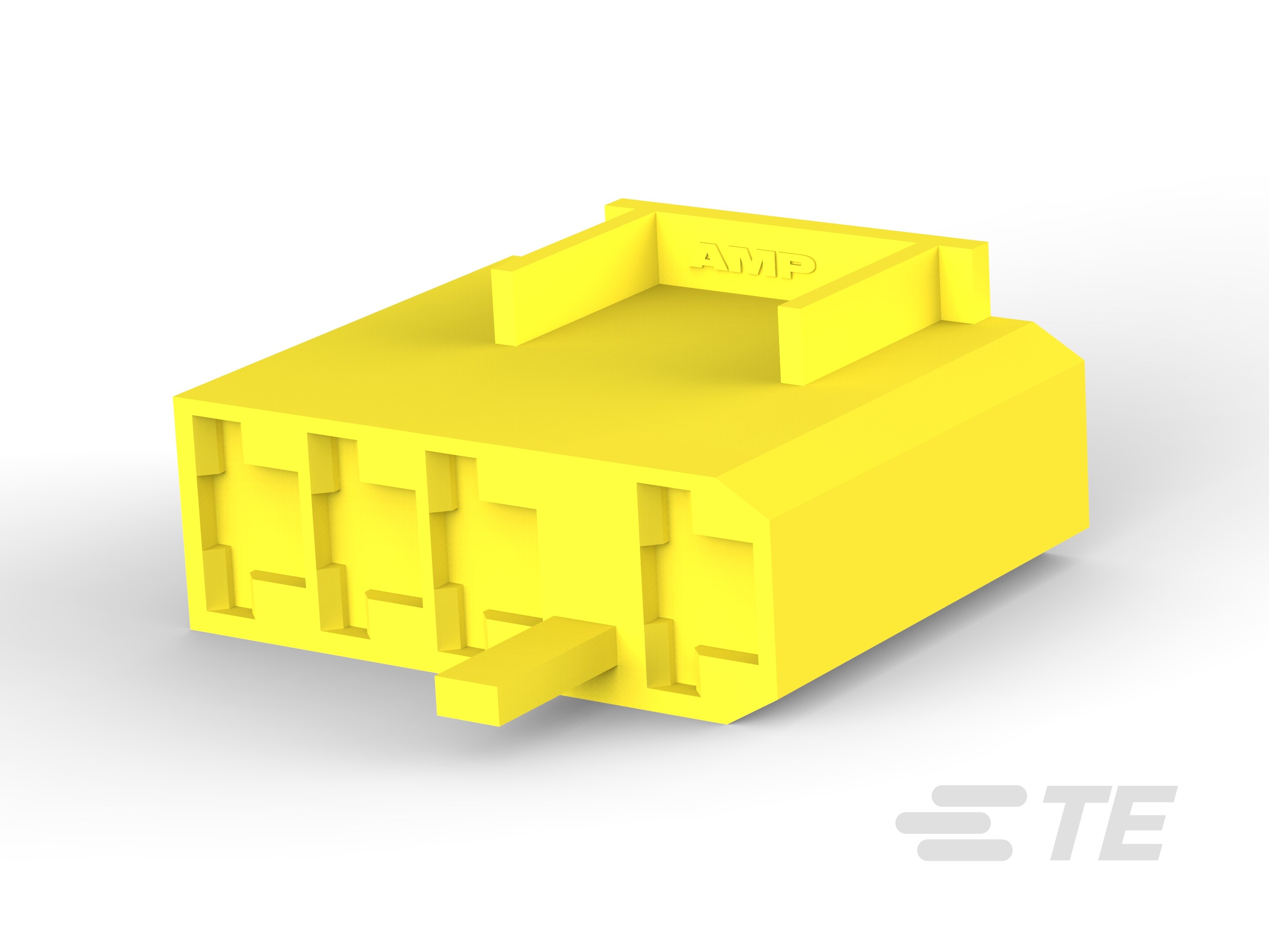 FASTON 250 HOUSING REC YELLOW NYLON 6/6-521498-8