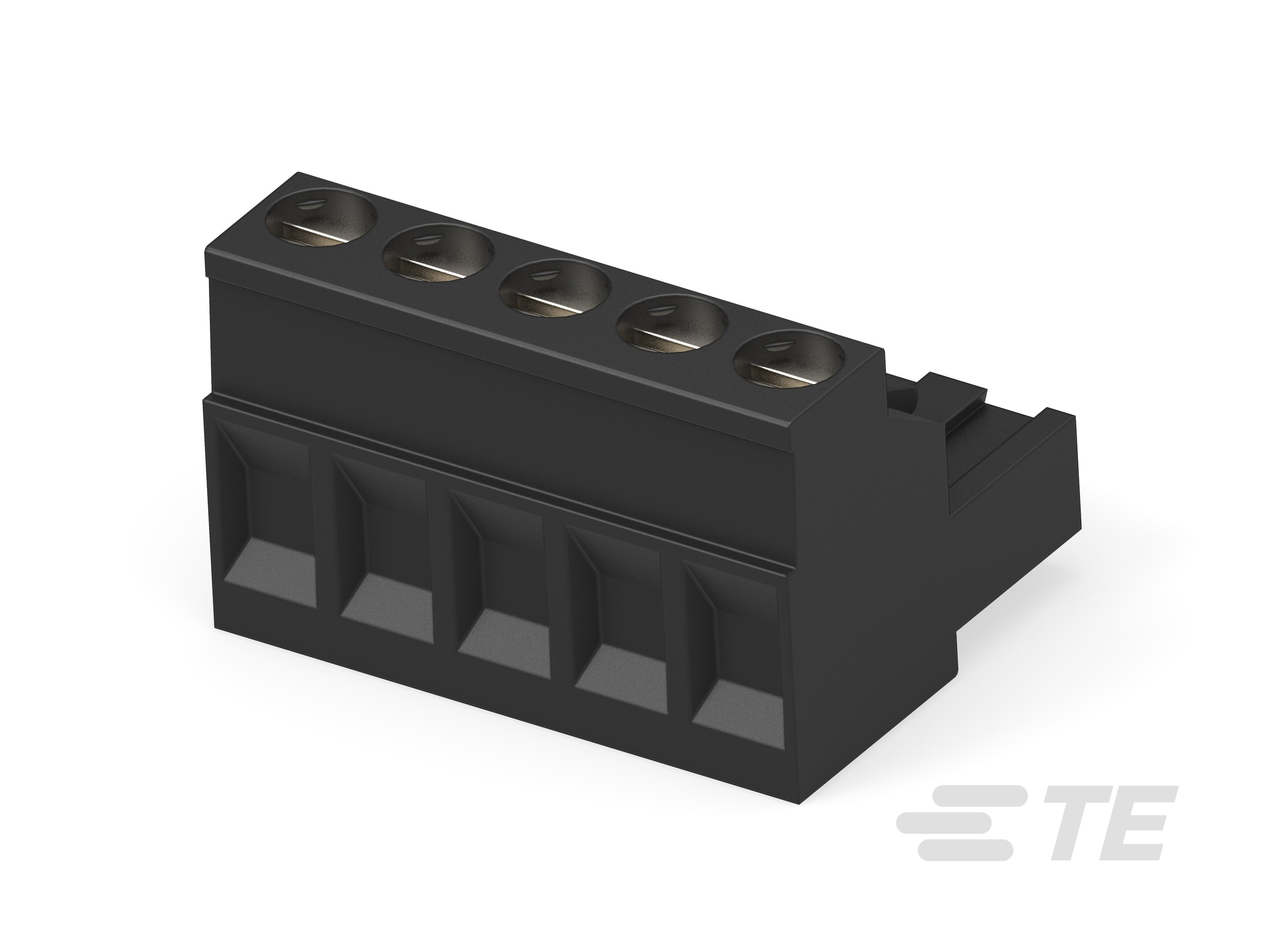 5 POS 5.0 MM R/A PLUG,TRM BLK-796641-5