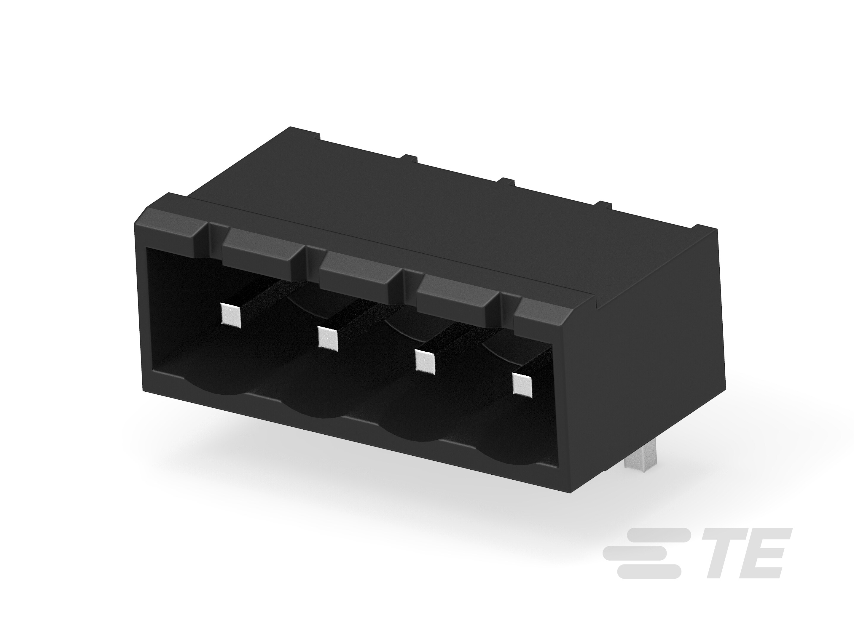 4POS 5.0MM CE R/A HDR,TRM BLK-796645-4