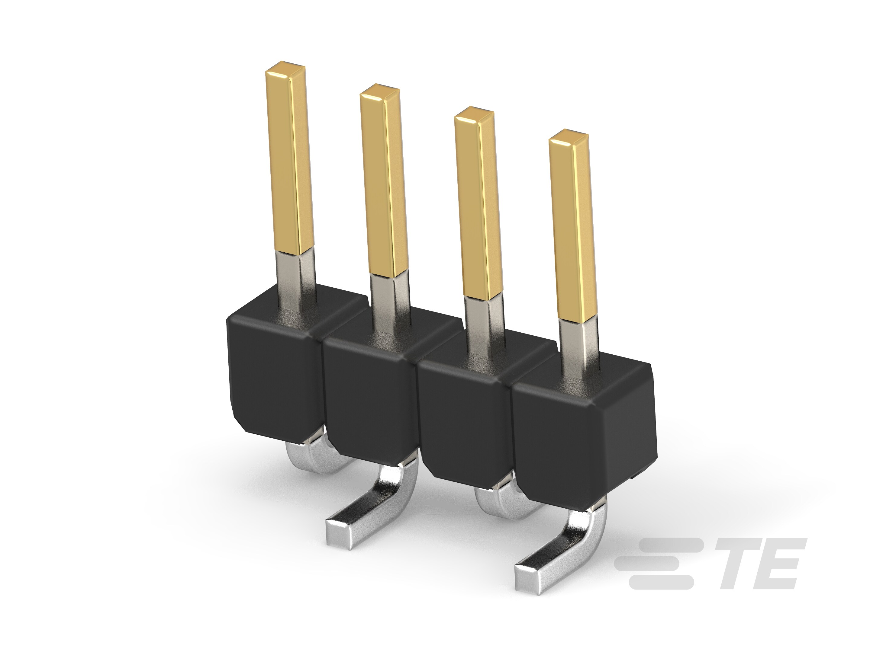 MODU II PIN HEADER, SGL ROW,SMD- 4 POS-966710-4