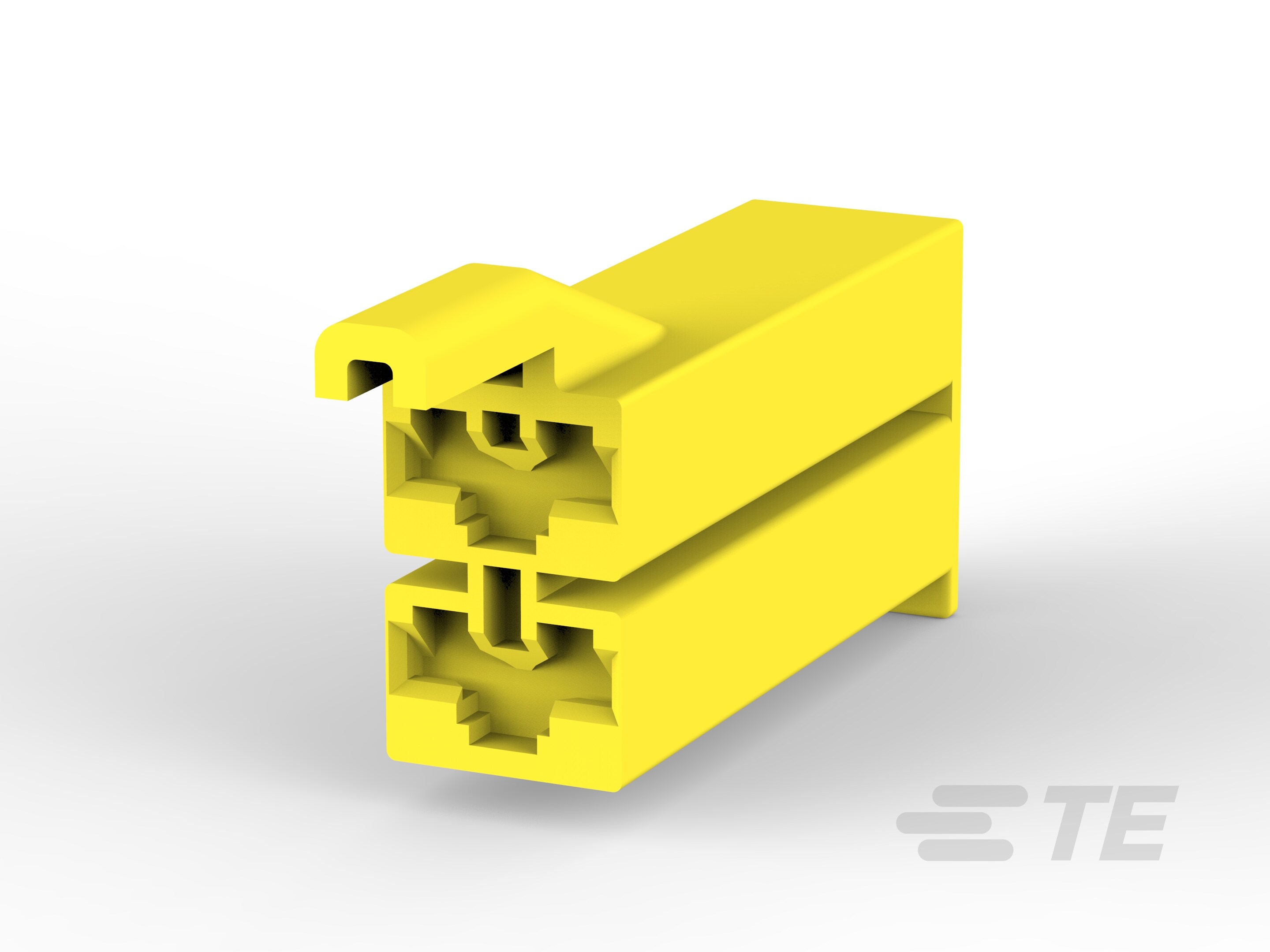 PL MK2 2P 187 HOUSING REC YELLOW-1-174587-4