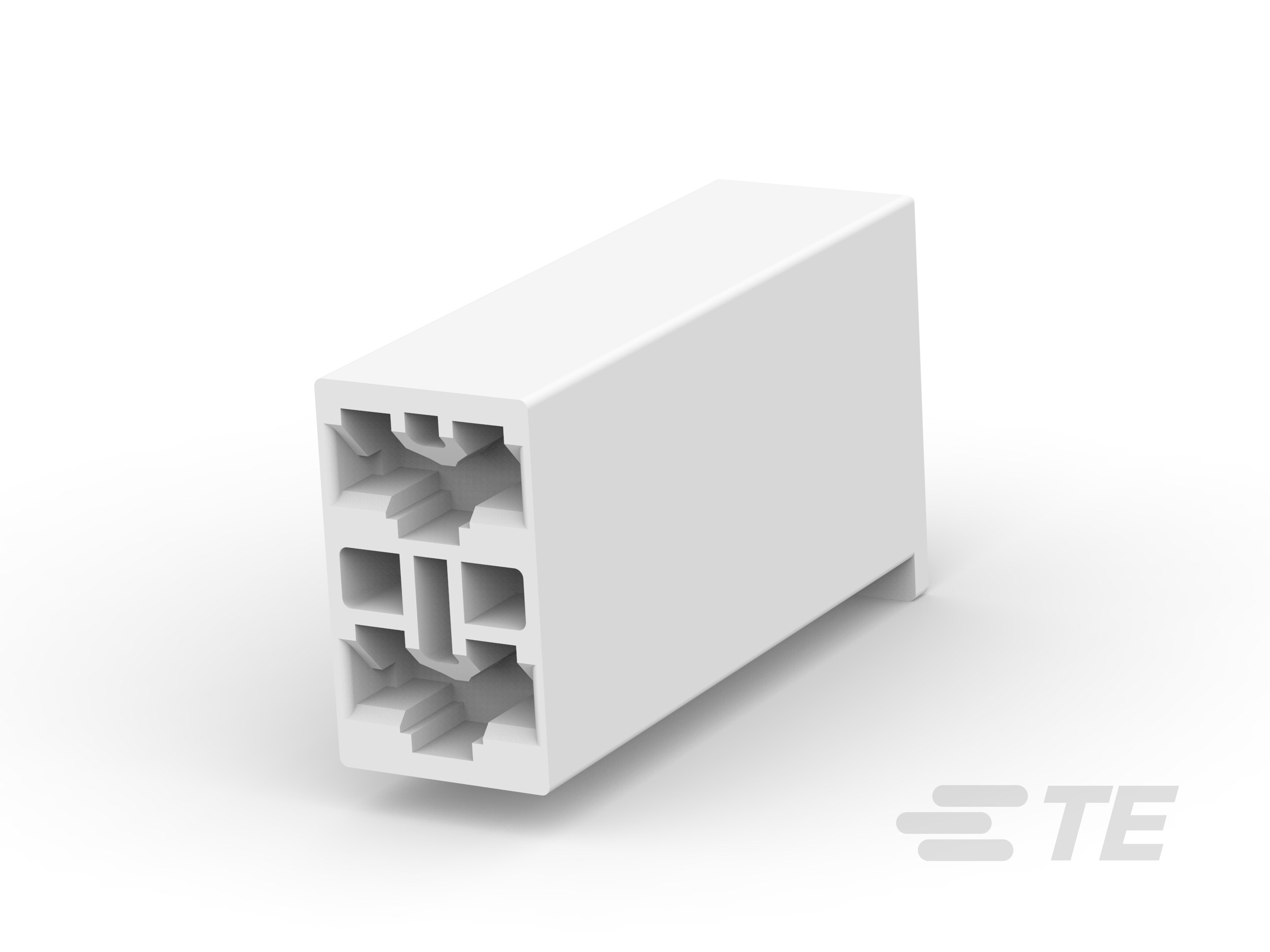 PL MK2 2P 187 HOUSING REC NAT 6/6 NYLON-1-175578-1