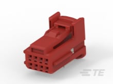 8W PLUG HOUSING ASSY RED,CONN KIT-1379659-6