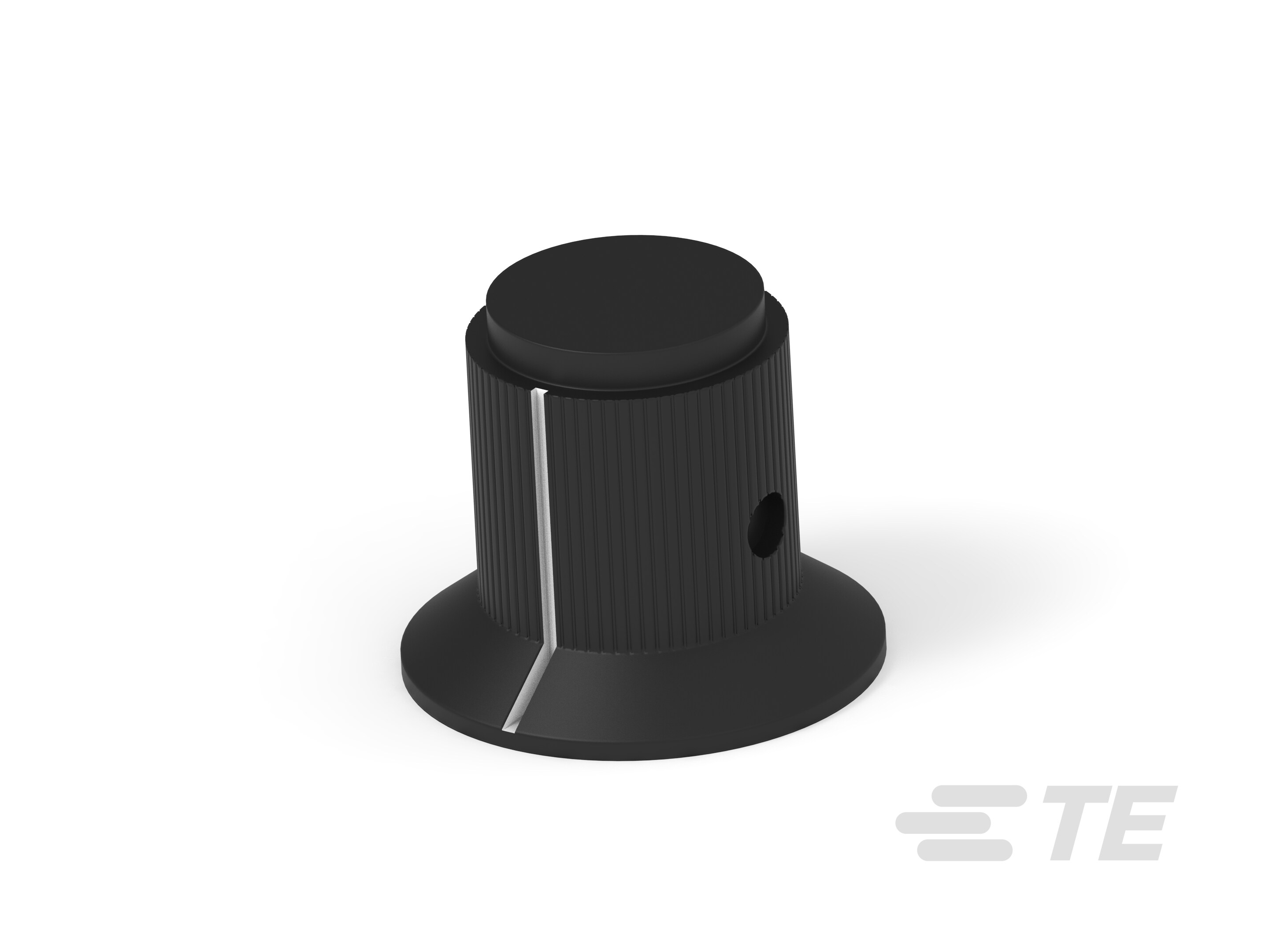 KS500B1/4=KNOB BLK W/SKIRT 1/4-1437623-4