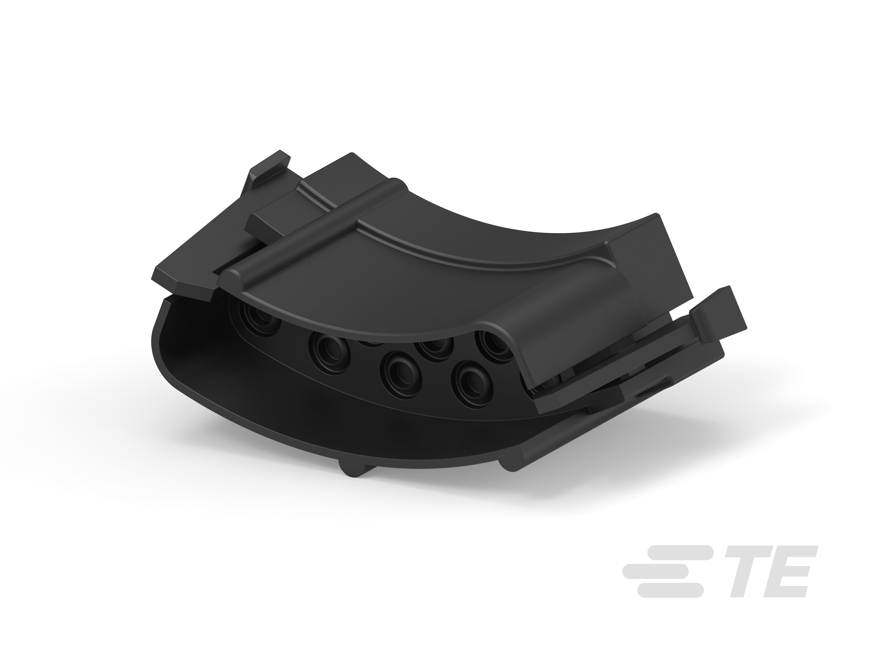 10 CIR CAP STR COL HSG BLACK-1-480450-1