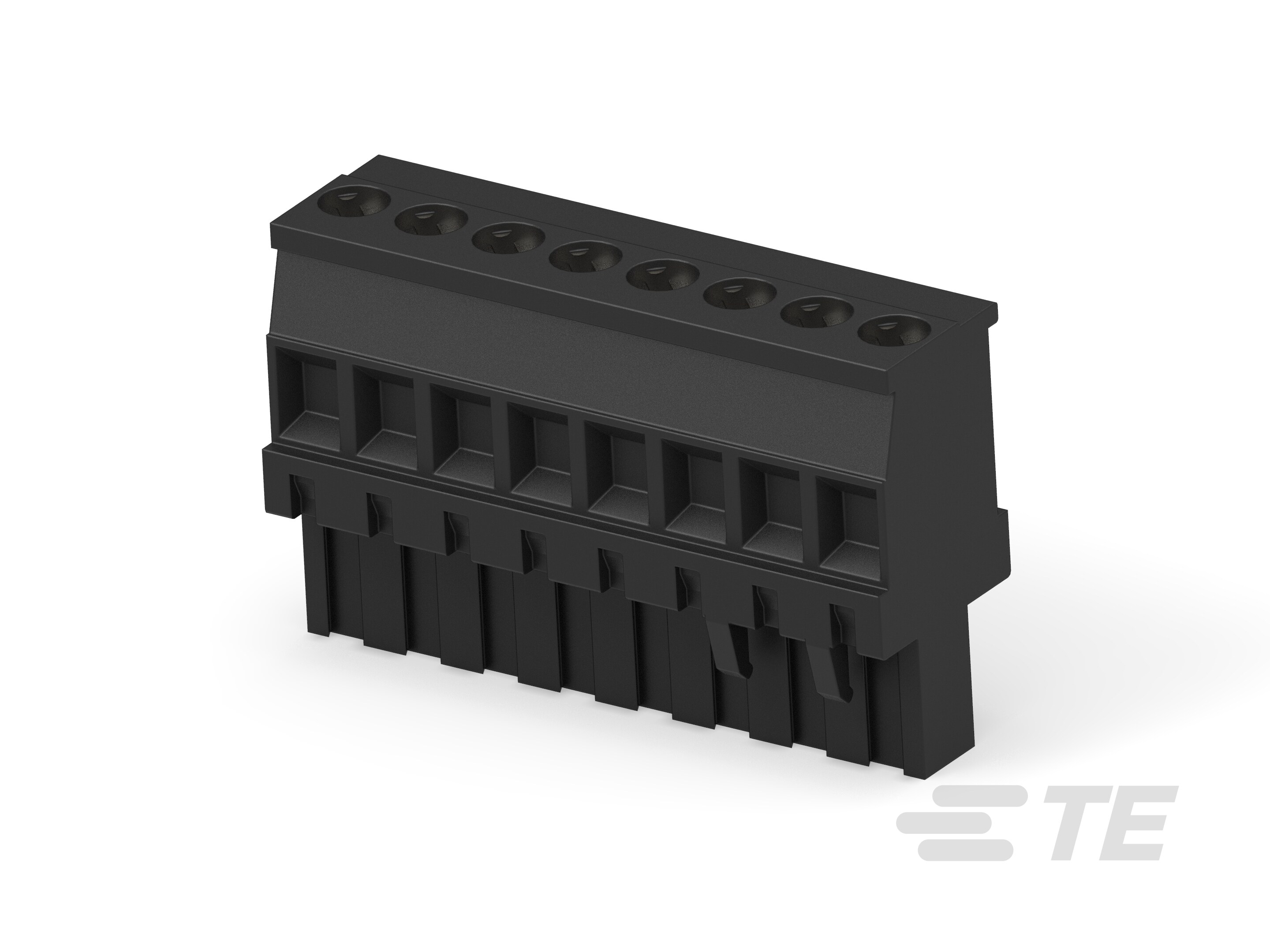 8P TERMI-BLOK VERT PLUG,BLACK-1546625-8
