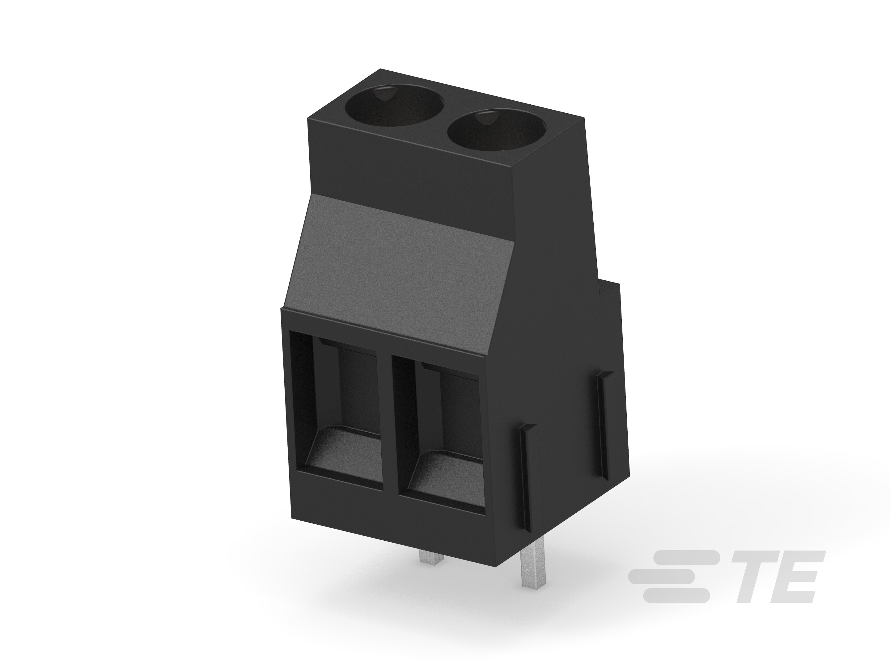 2 Posn VERT PCB,BLACK-1546669-2