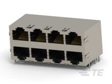 RJ45,MULTI-PORT,2x4,T/H,SHEILDED.