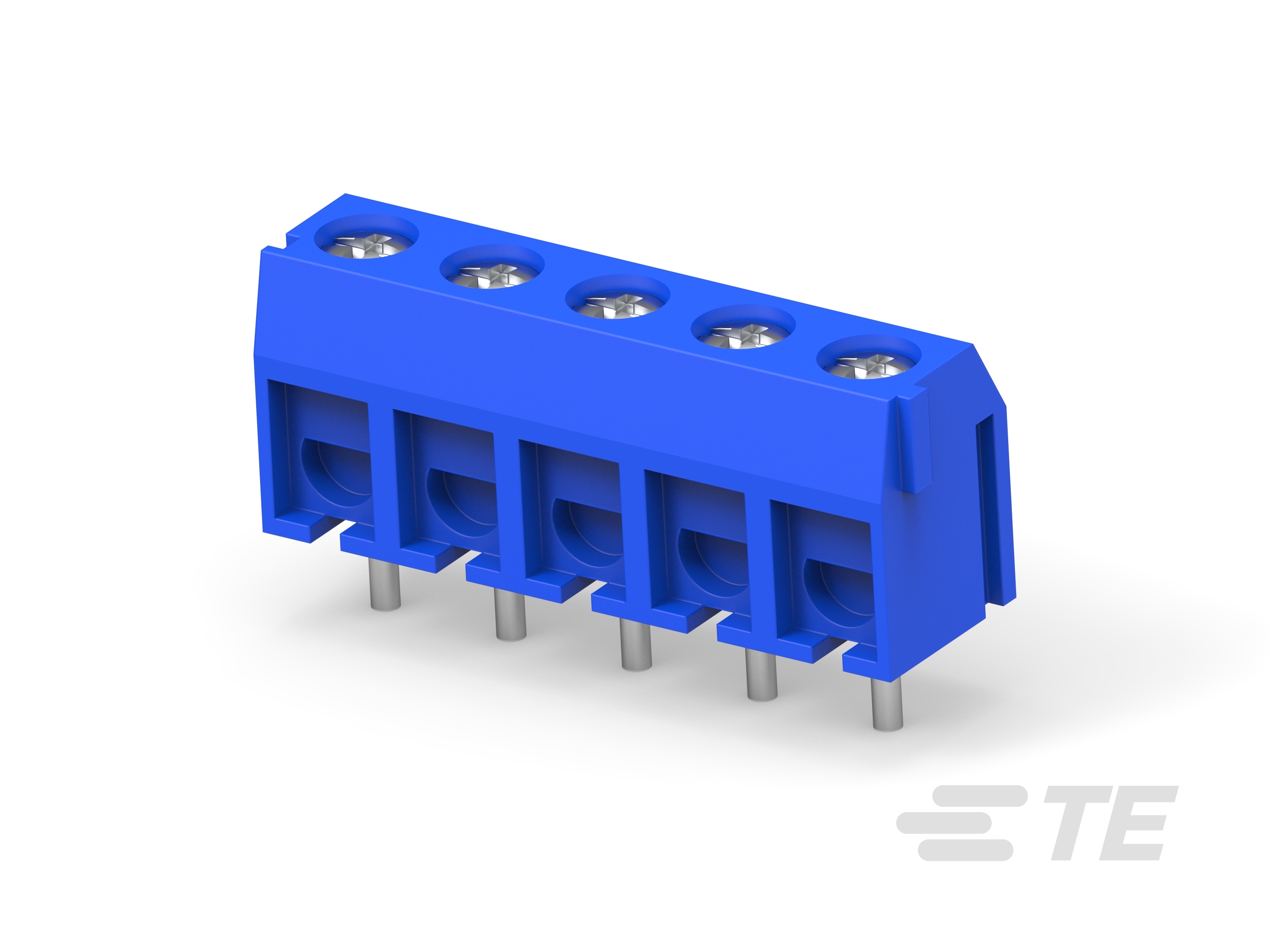 5P TB ,90deg, VT, 5mm, Blue,w/interlock-1776244-5