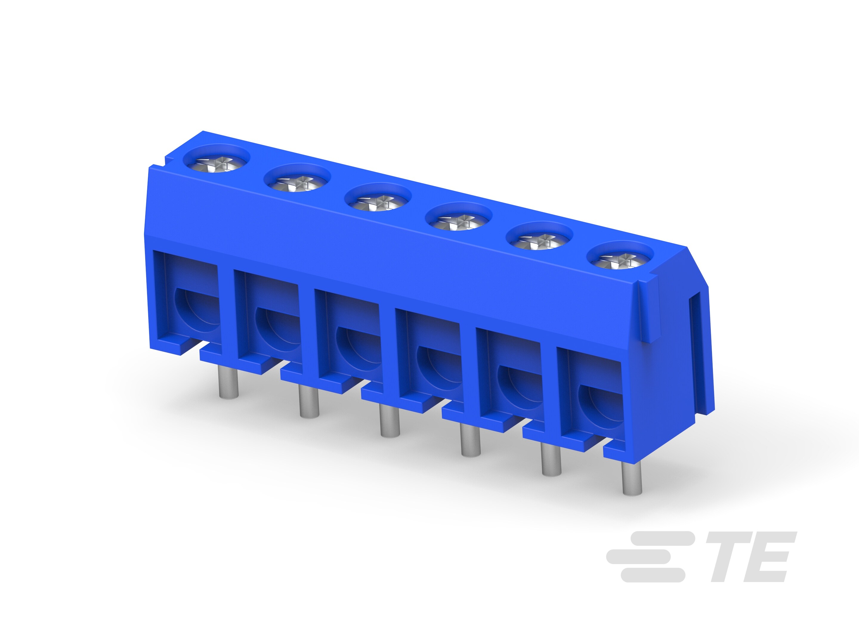 6P TB ,90deg, VT, 5mm, Blue,w/interlock-1776244-6