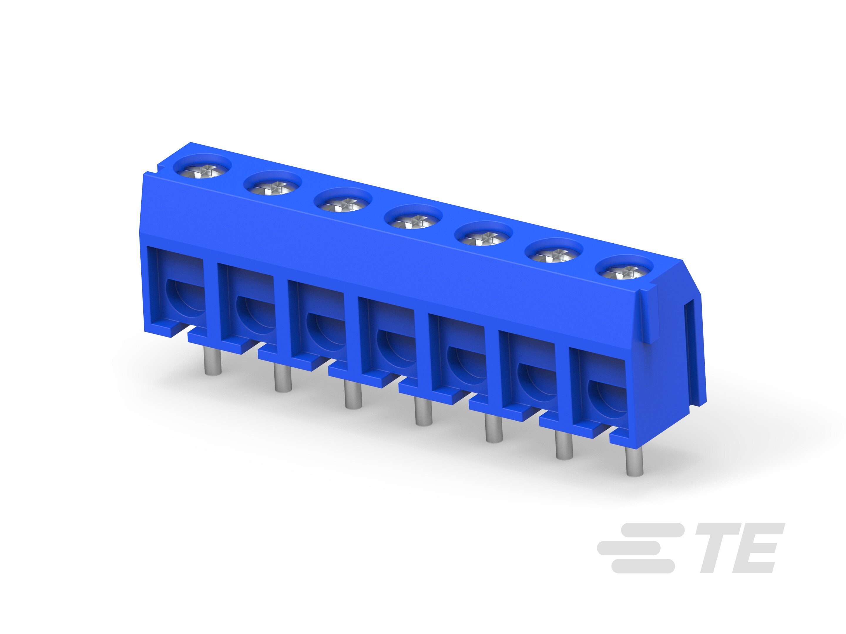 7P TB ,90deg, VT, 5mm, Blue,w/interlock-1776244-7