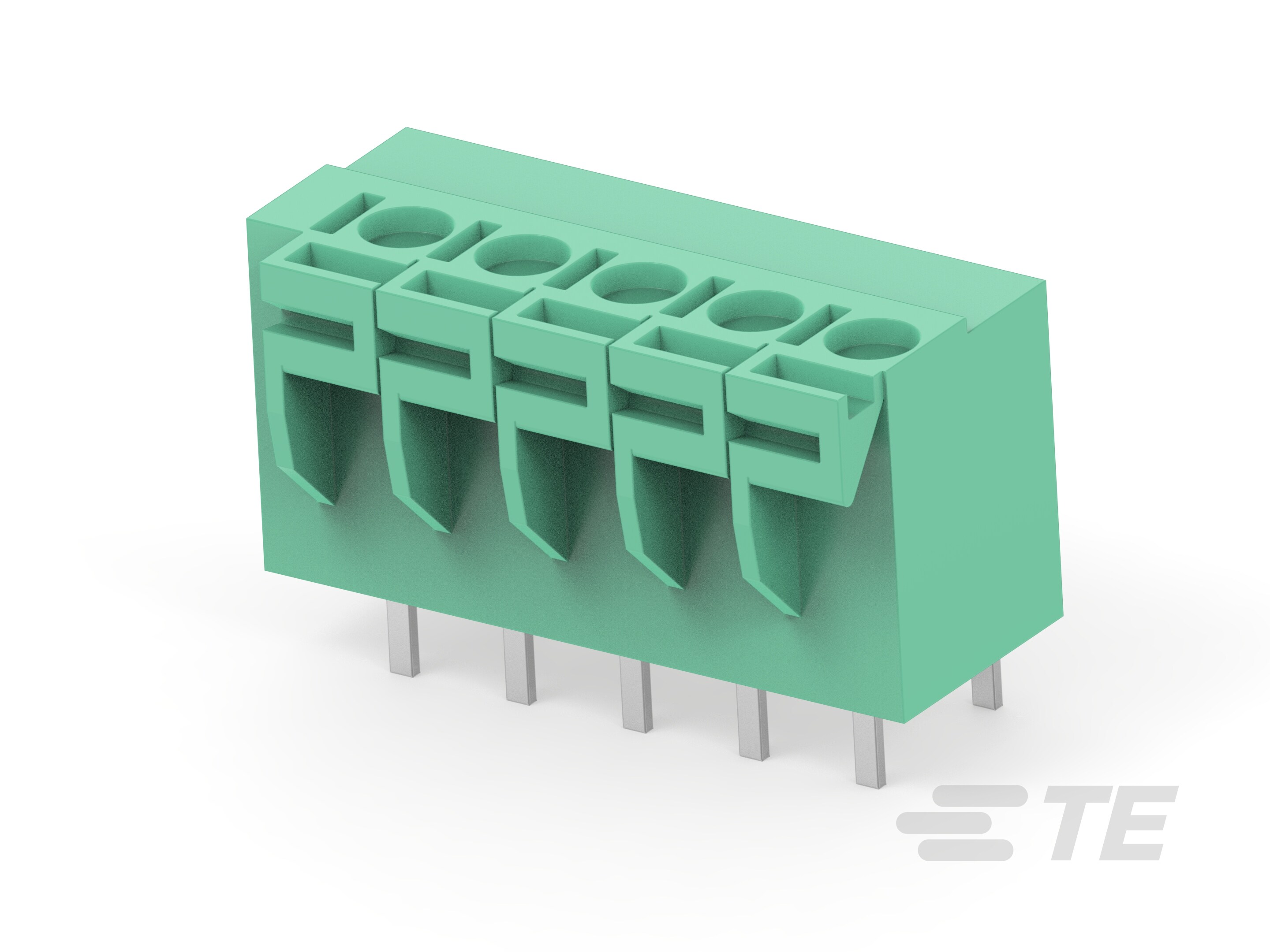 5P Spring TB, 180deg, VT,5.08mm, Green-1776260-5