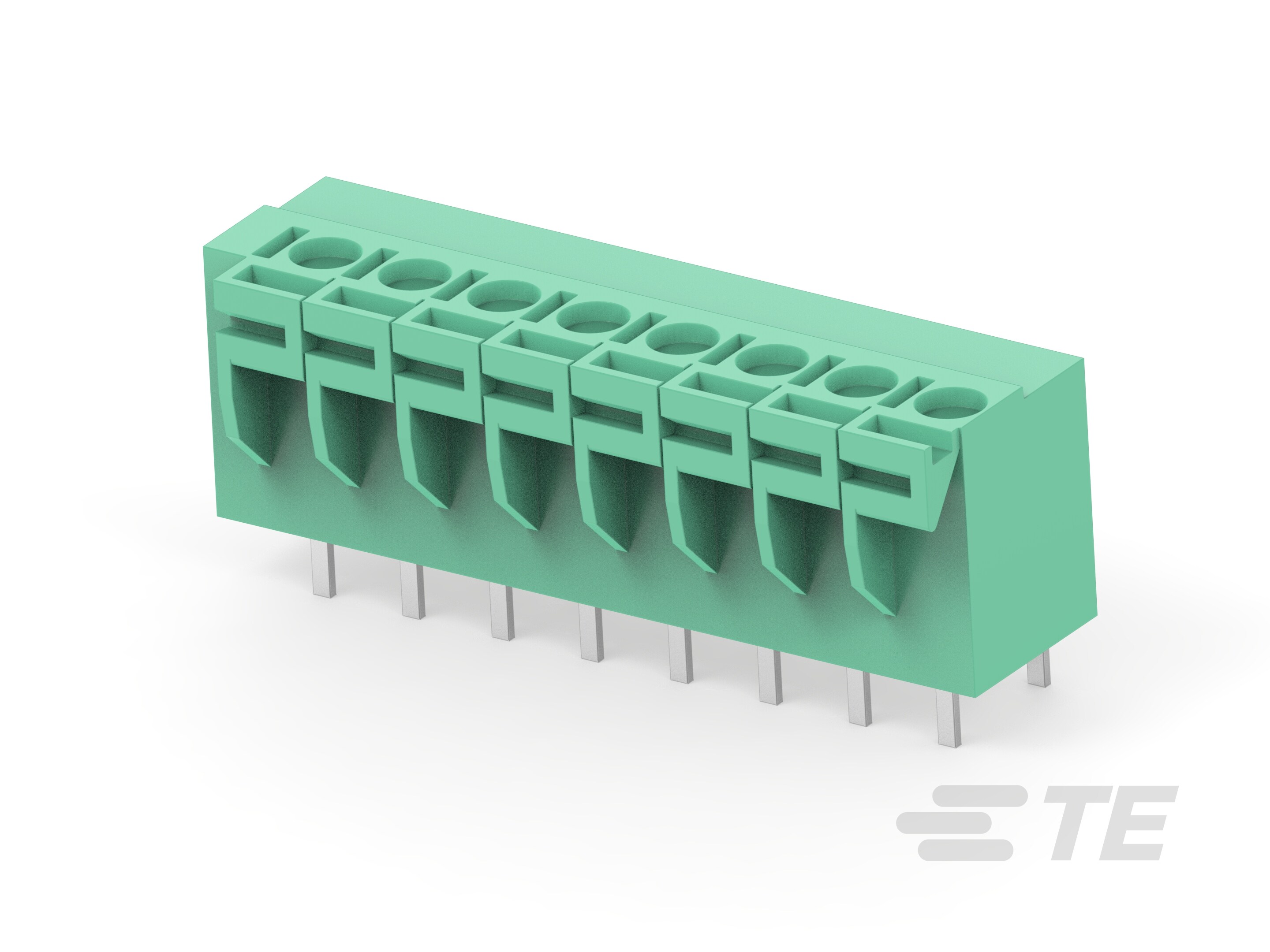 8P Spring TB, 180deg, VT,5.08mm, Green-1776260-8