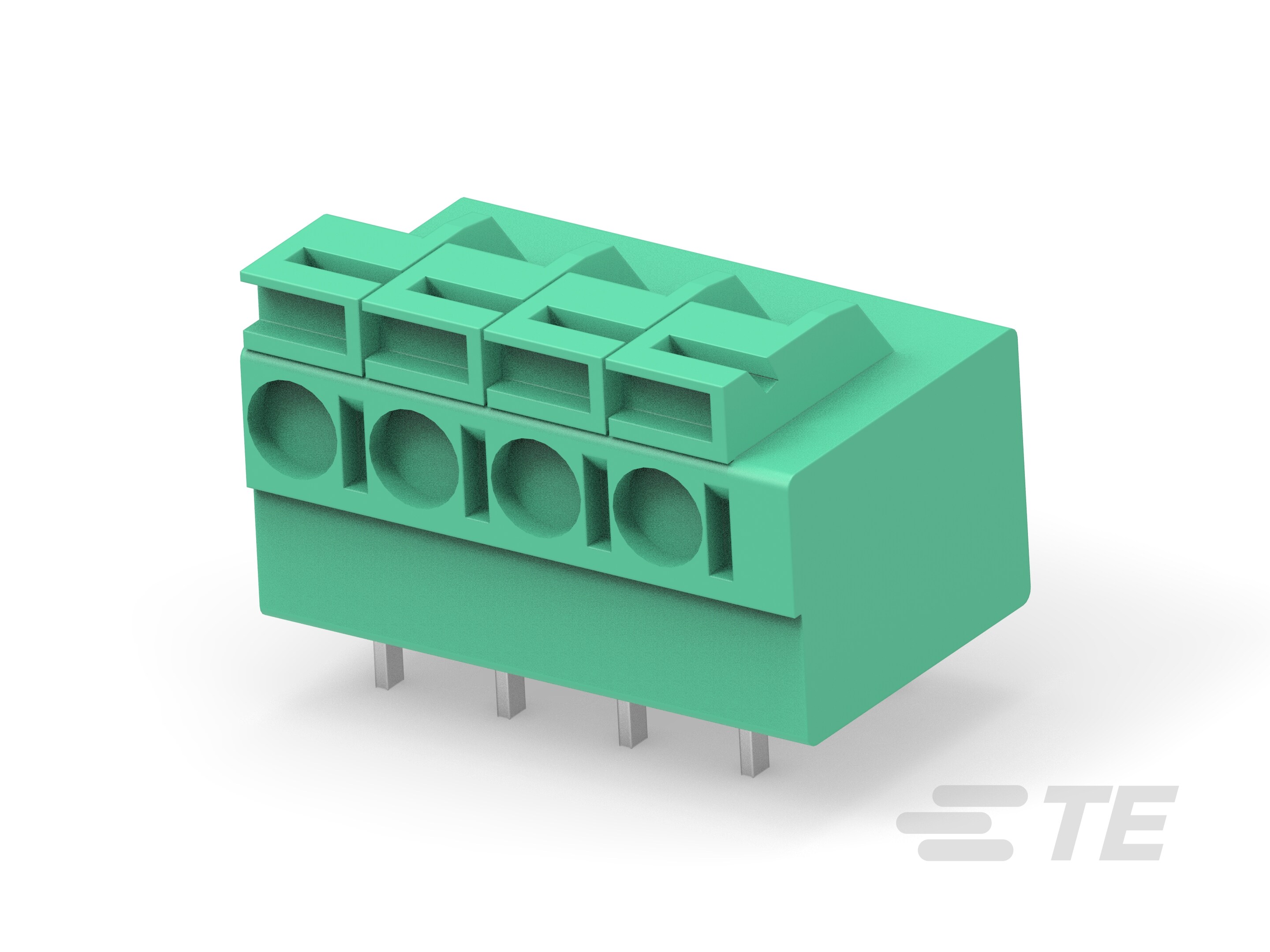 4P Spring TB, 90deg, VT,5mm, Green-1776261-4