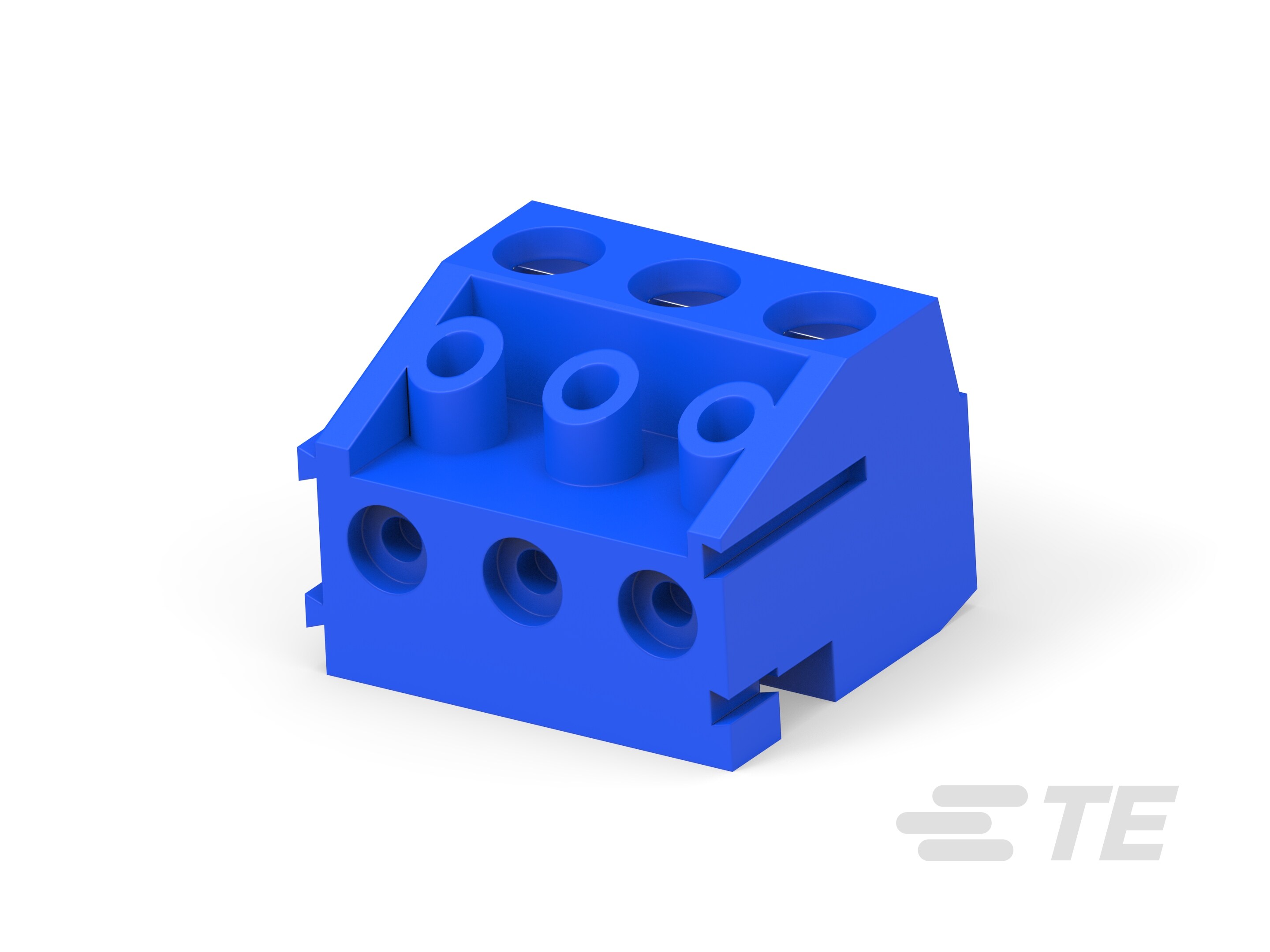 3P TB Plug,w/interlock,90deg,5mm, Blue-1776263-3