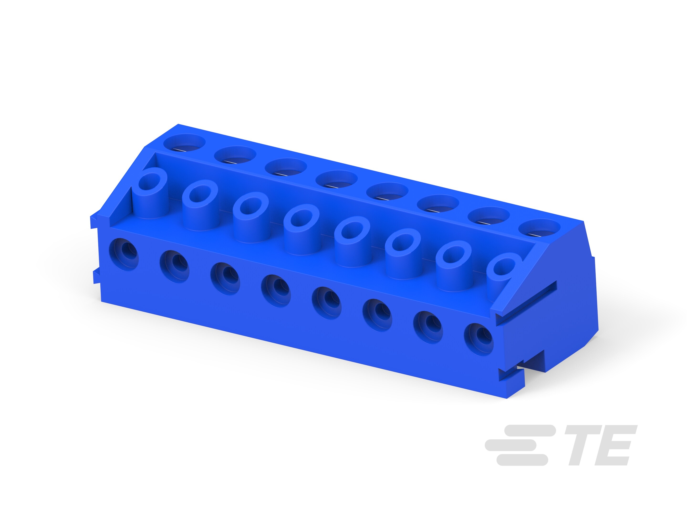 8P TB Plug,w/interlock,90deg,5mm, Blue-1776263-8