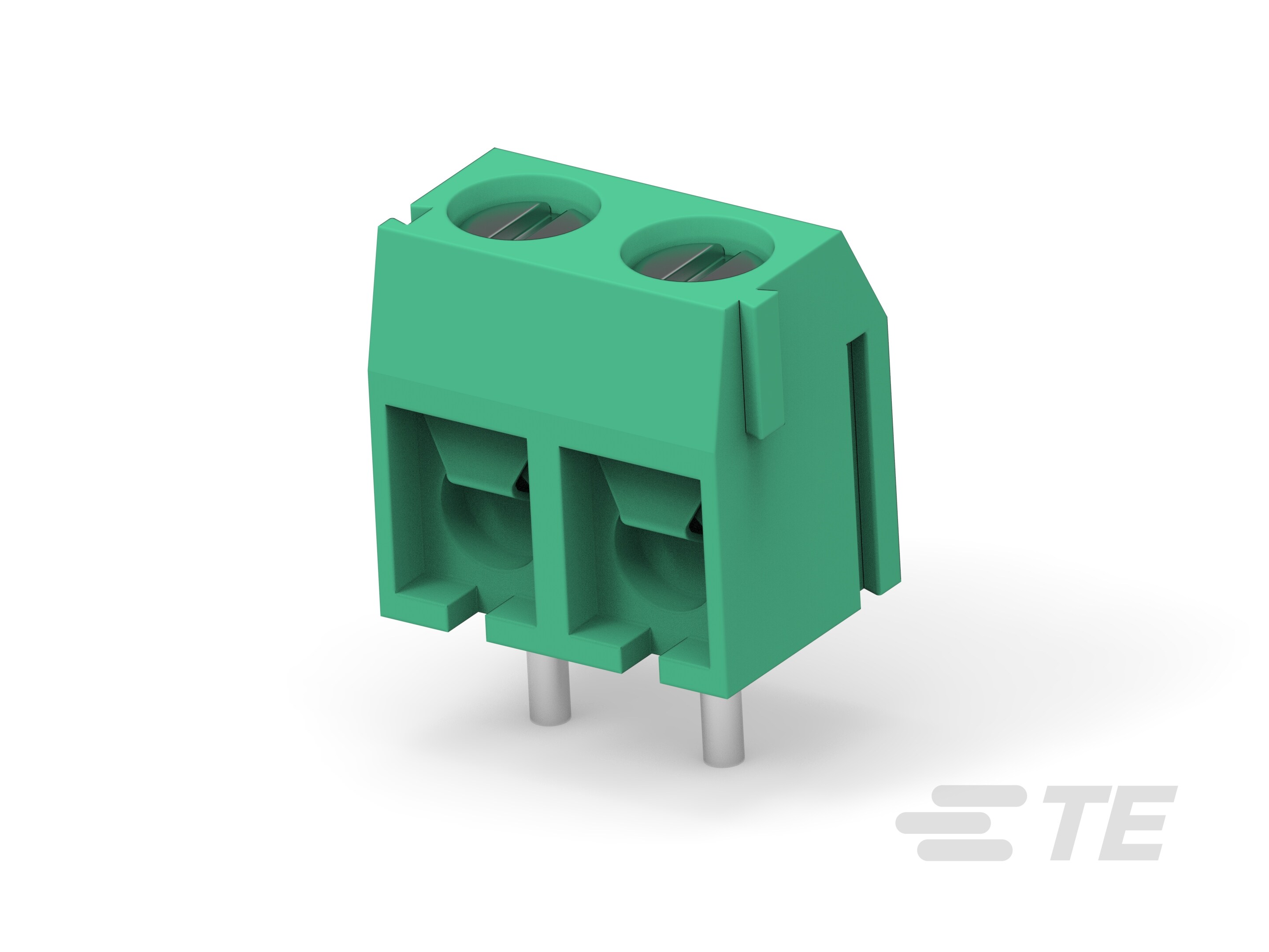 2P TB ,90deg, VT, 5mm,Green,w/interlock-1776266-2
