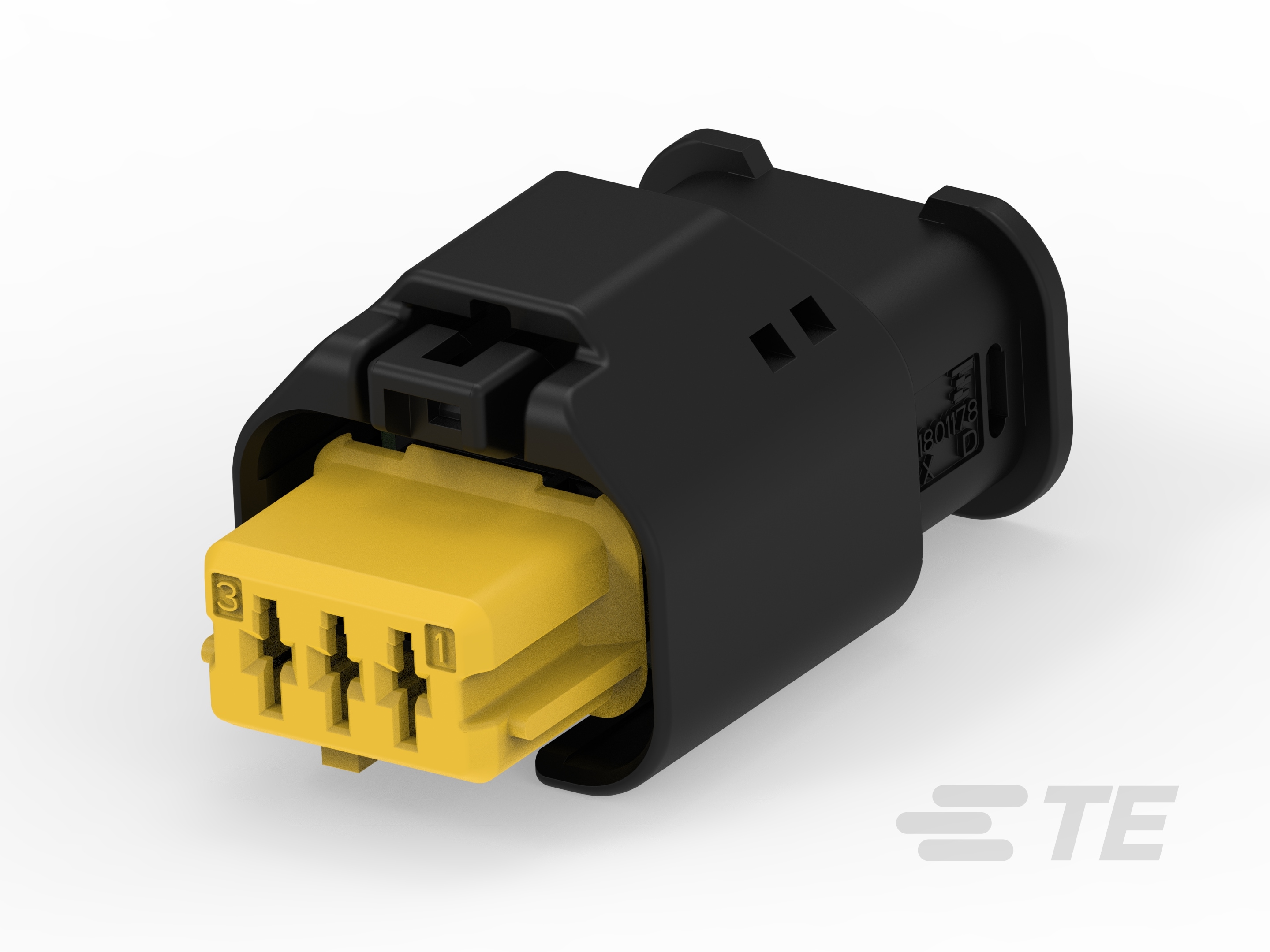 3W RECEPTACLE HP CONNECTOR YELLOW-1801178-4