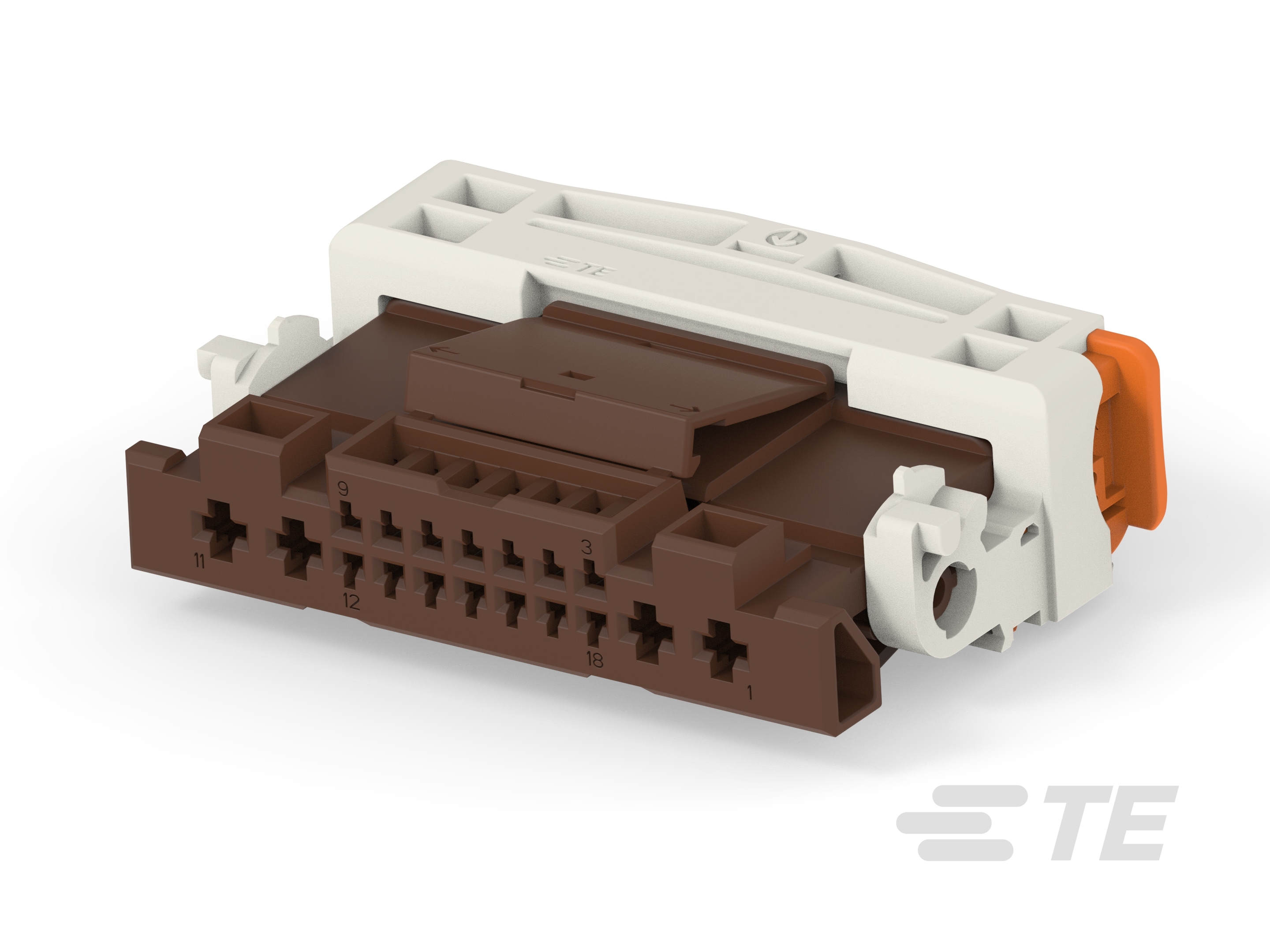 18W HYBRID UNSEALED RCPT HSG ASSY BROWN-1801735-4