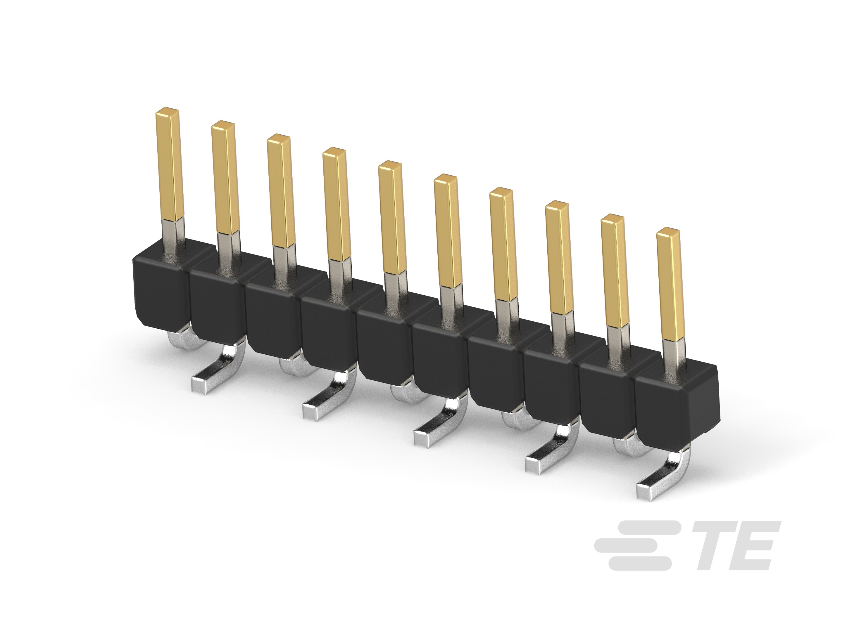 MODU II PIN HEADER, SGL ROW,SMD- 10 POS-1-966710-0