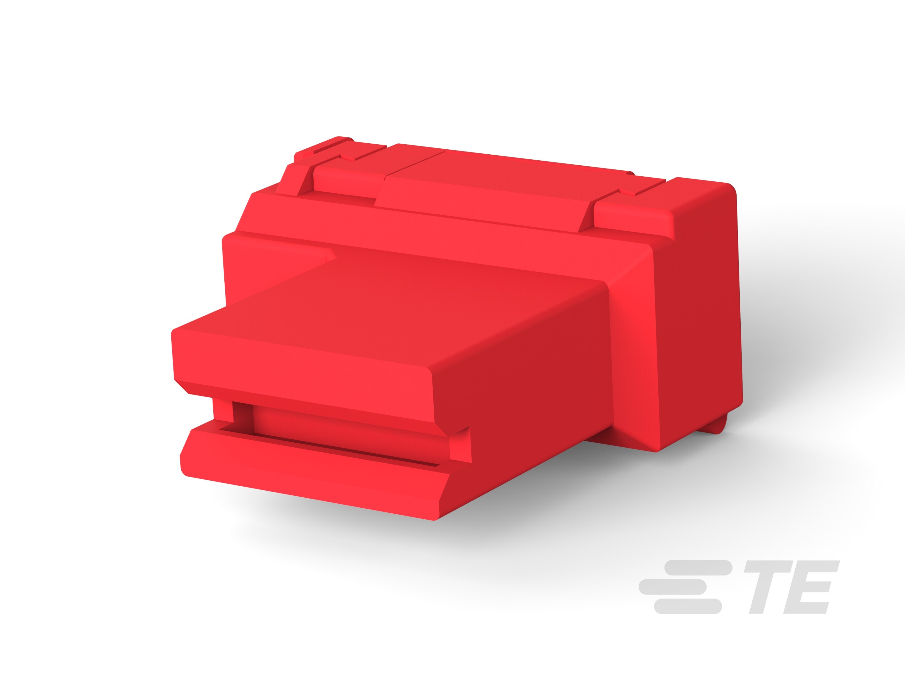 250 FASTON HSG.,FLAG,REC.,1 POS,RED-1969657-2