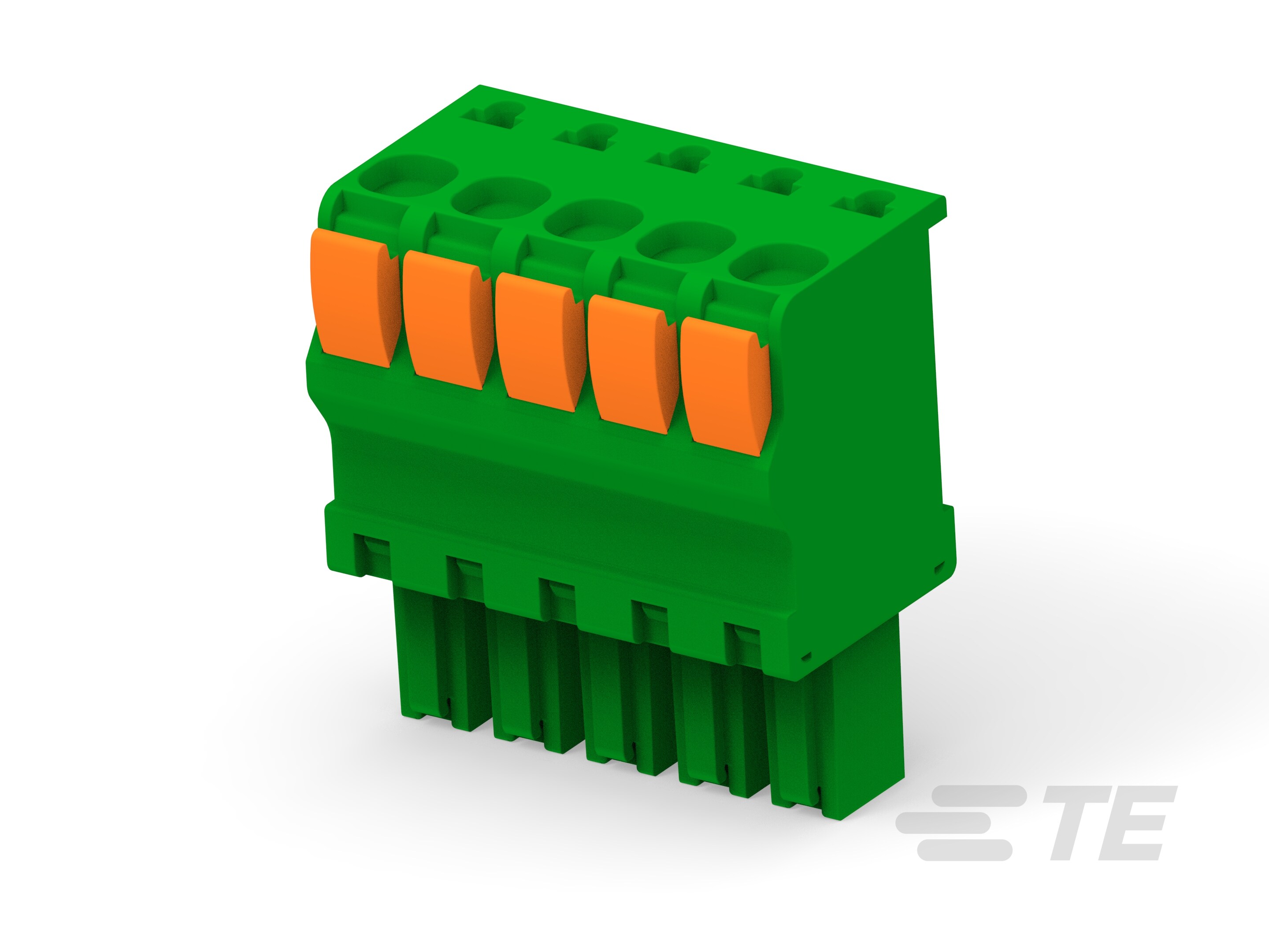 STR PLUG SPRING TYPE RH 5P, 3.81mm-1986720-5