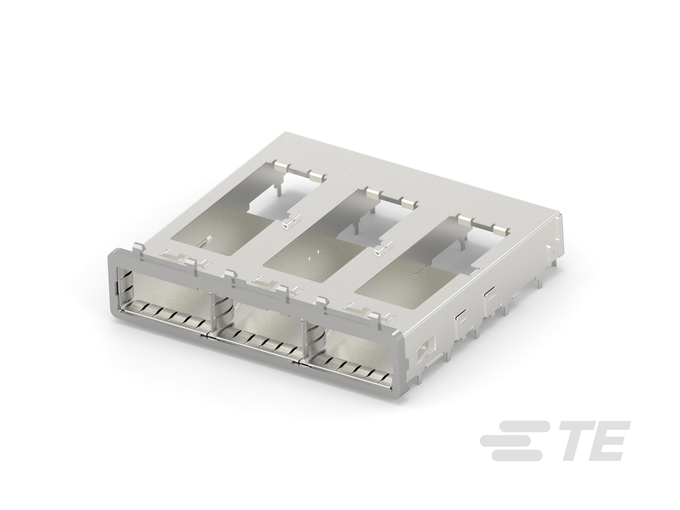 1x3 QSFP Cage Assy Bhnd Bzl, LP Holder-2007473-2