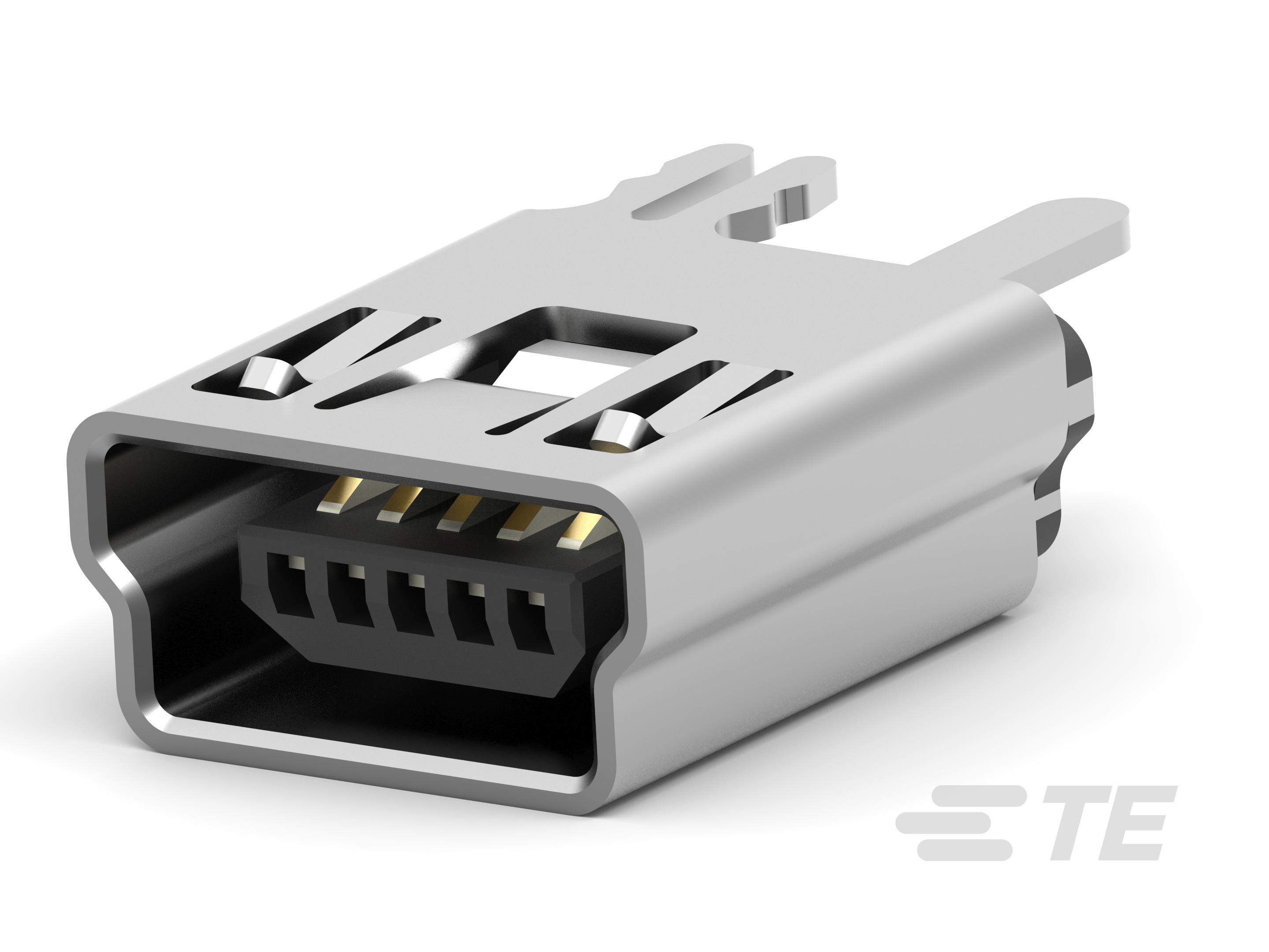 MINI USB, RCPT,V/T,DIP, B TYPE,30u