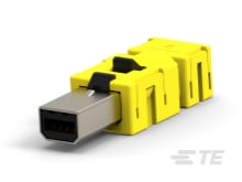 MINI I/O PLUG KIT-100PC D2 YELLOW,LOCK-W-2069578-3