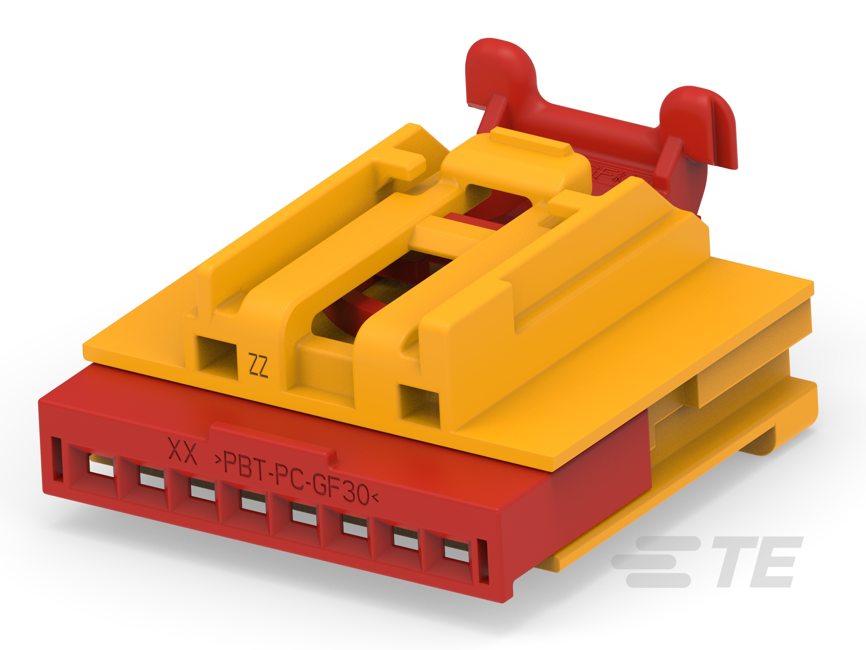 1X8 FEMALE ASSY YELLOW KEY B-2098407-3