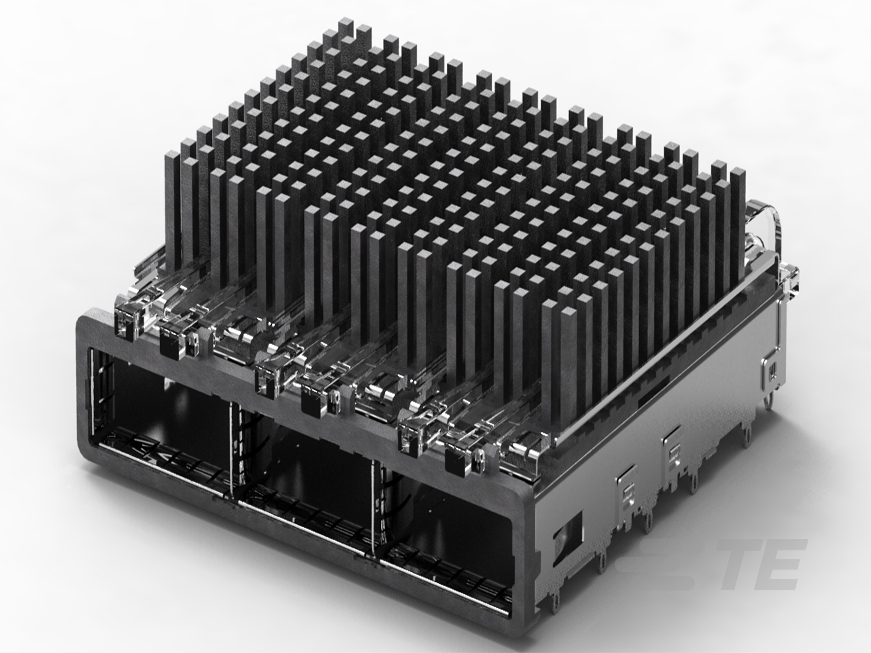 1x3 QSFP Kit Assy Sqr LP, Network Htsnk-2110412-3