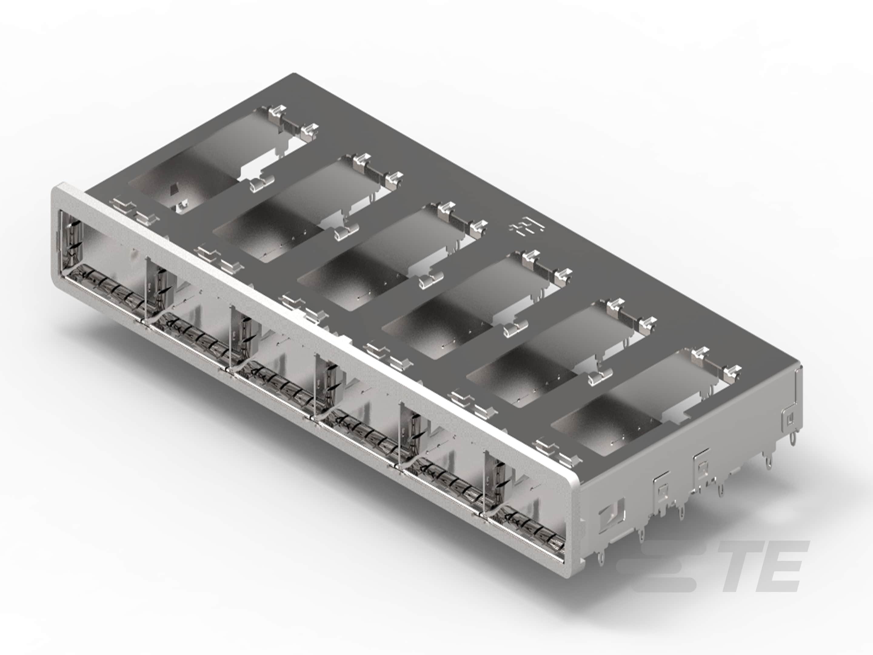 1x6 QSFP Cage Assy Behind Bzl-2143329-1