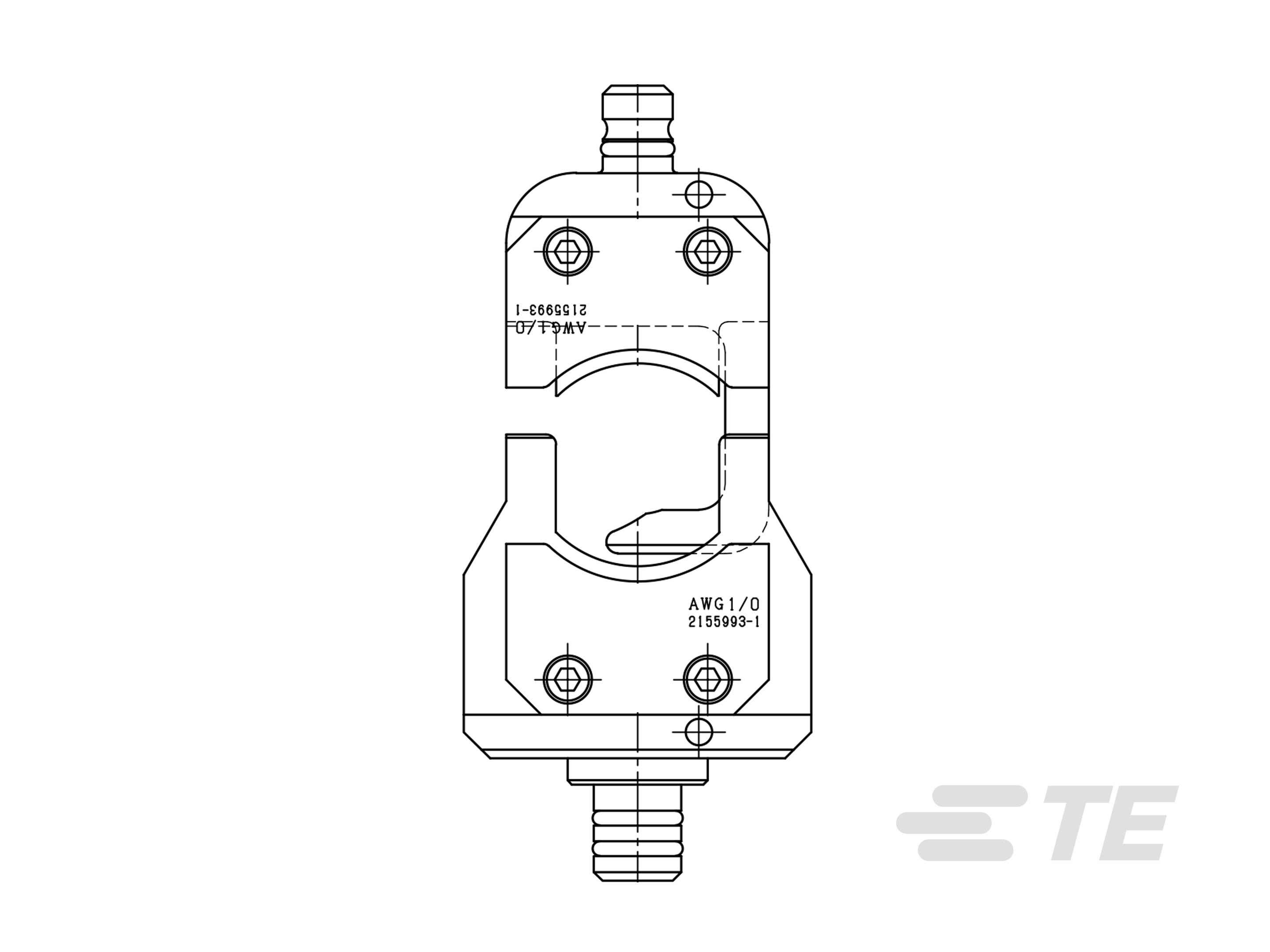 DIES, TE REC-LI250M, TERMINYL, AWG 1/0-2155993-1