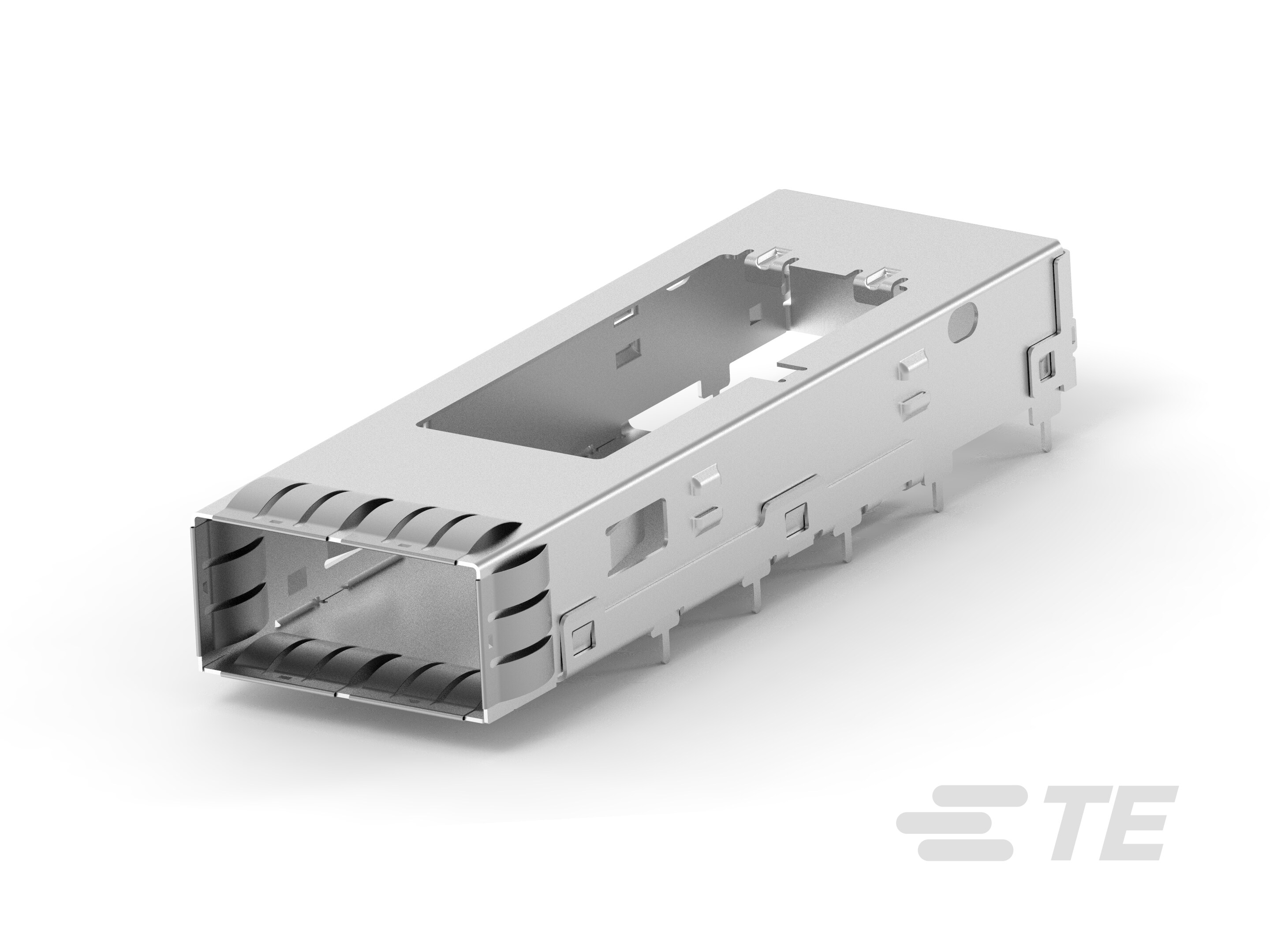 QSFP 1X1 CAGE, SOLDER, WITH HS OPENING-2170322-2