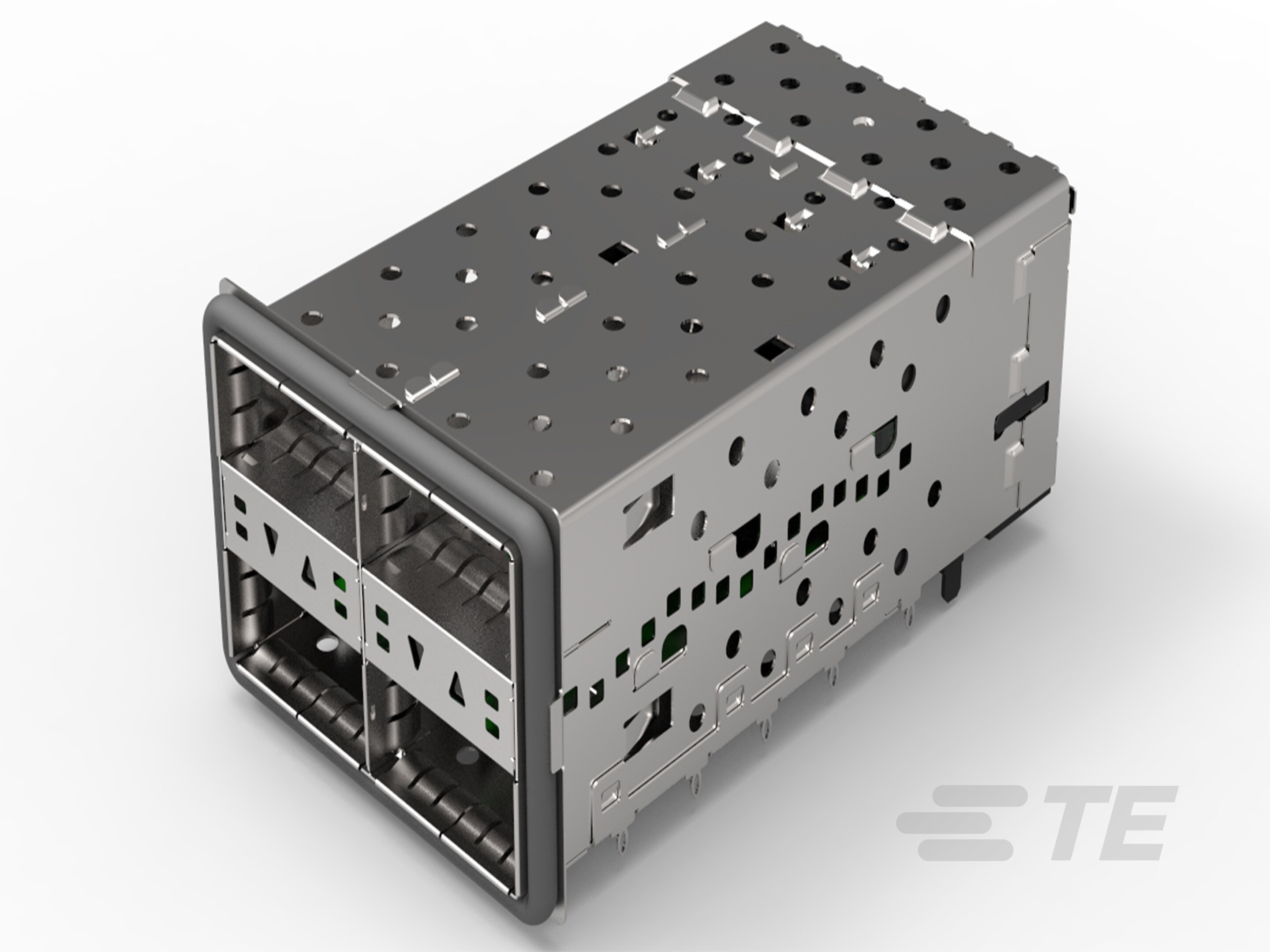 2X2 QSFP CAGE AND PT CONNECTOR ASSEMBLY-2214574-6