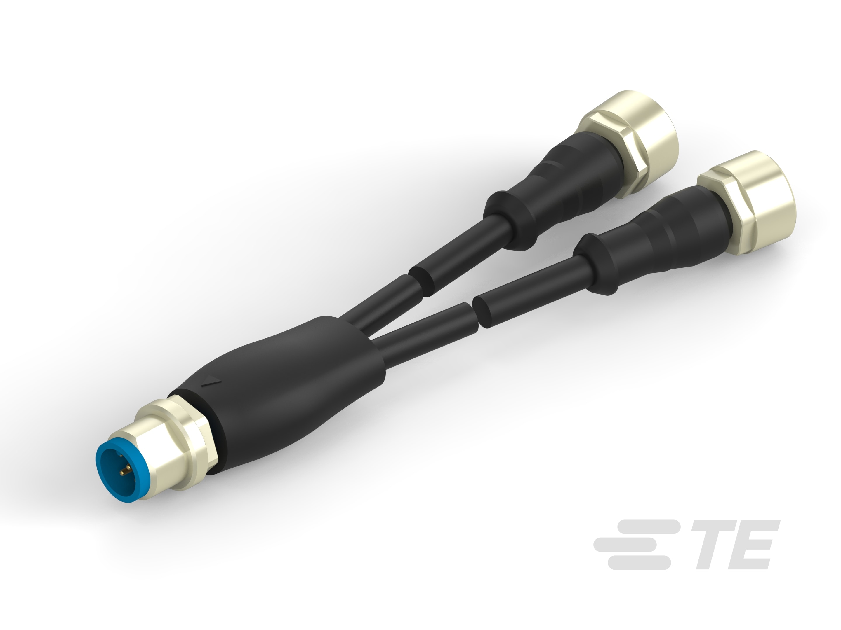 M12 Y conn Male to 2xM12 Female A-1-2273107-3