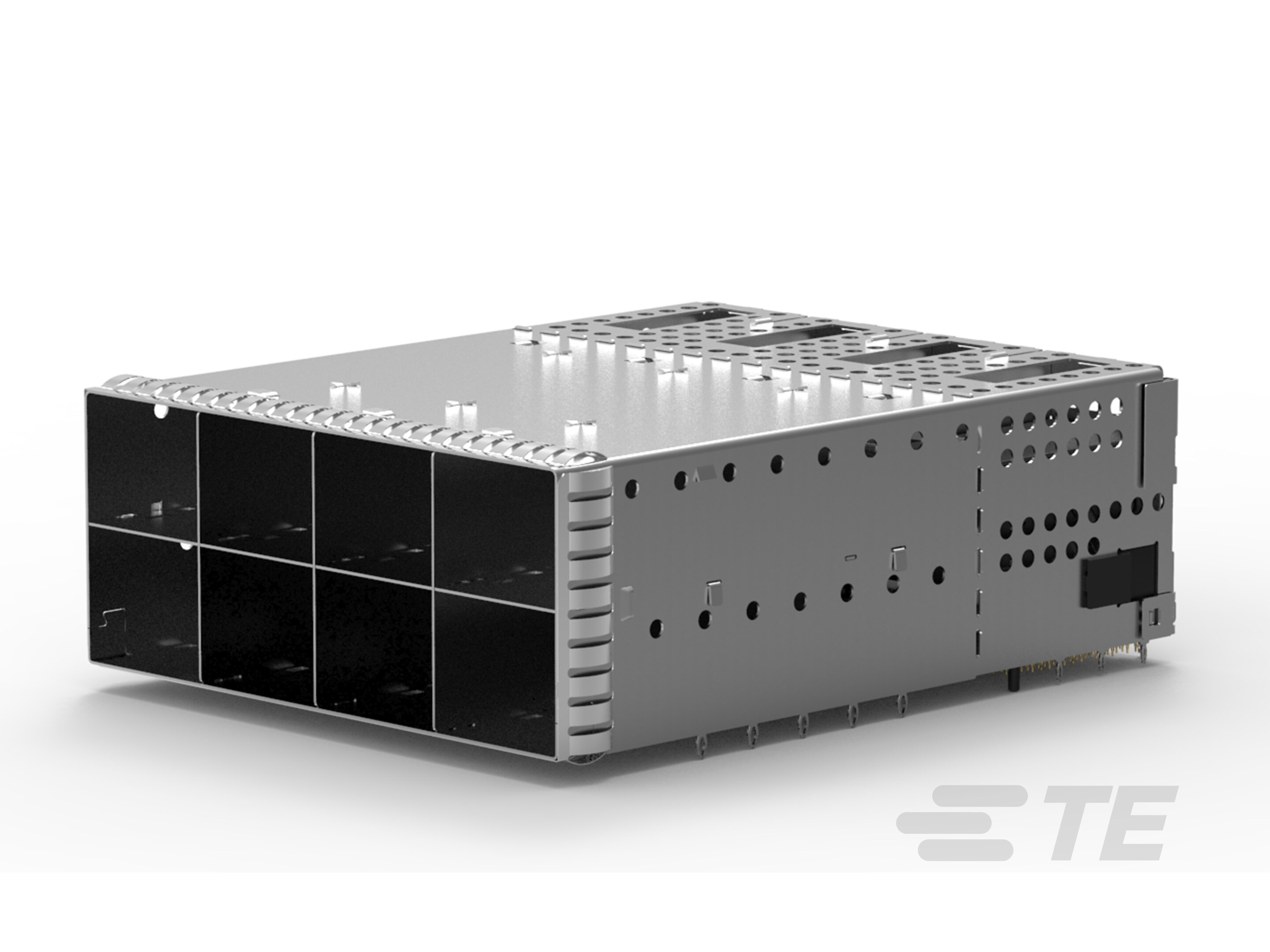 MICROQSFP 2X4 CAGE ASSY EMI SPRING-2296070-1