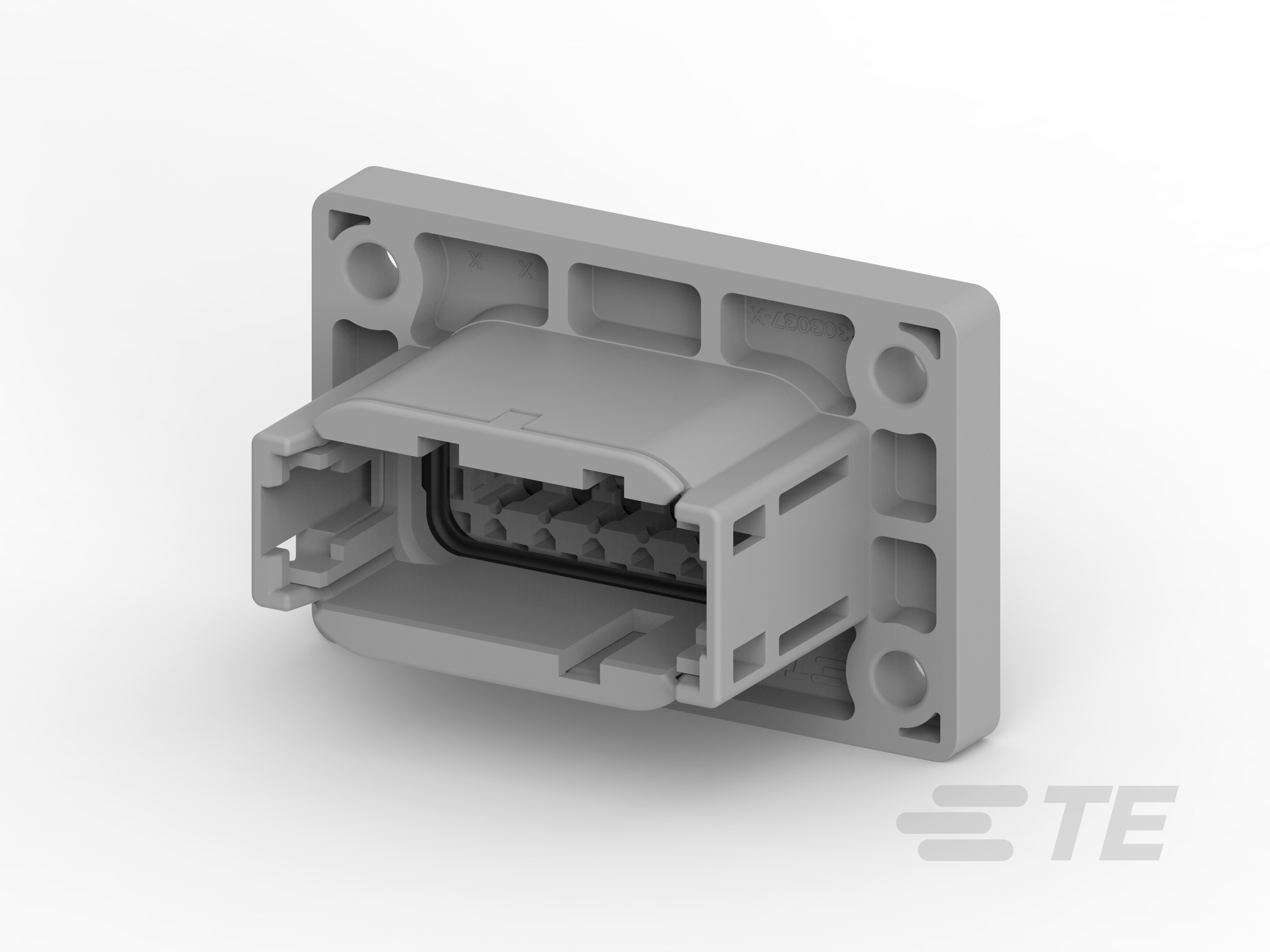 REC, 12P, GRY, N, FLANGE, A-2303064-1