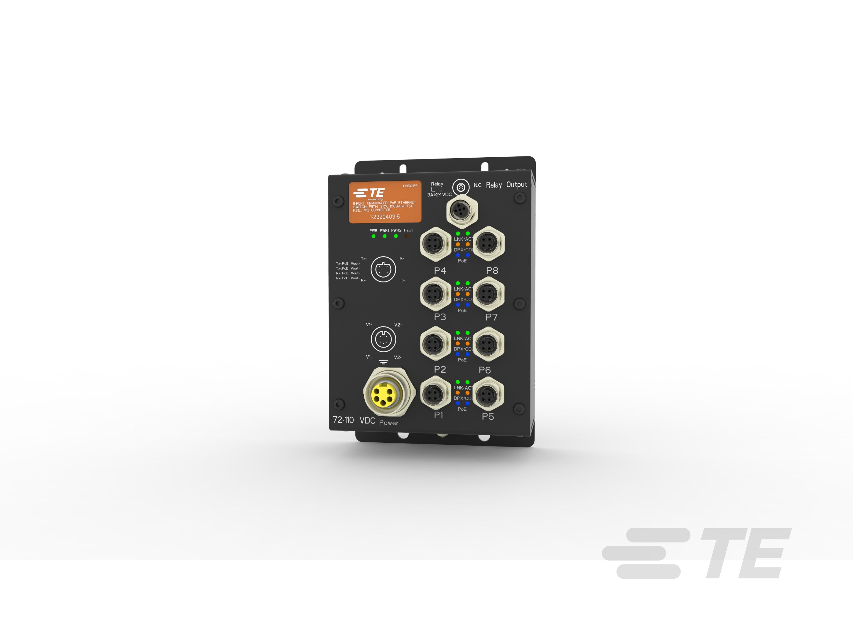 8-PORT 100MBPS POE SWITCH, MV-1-2320403-5