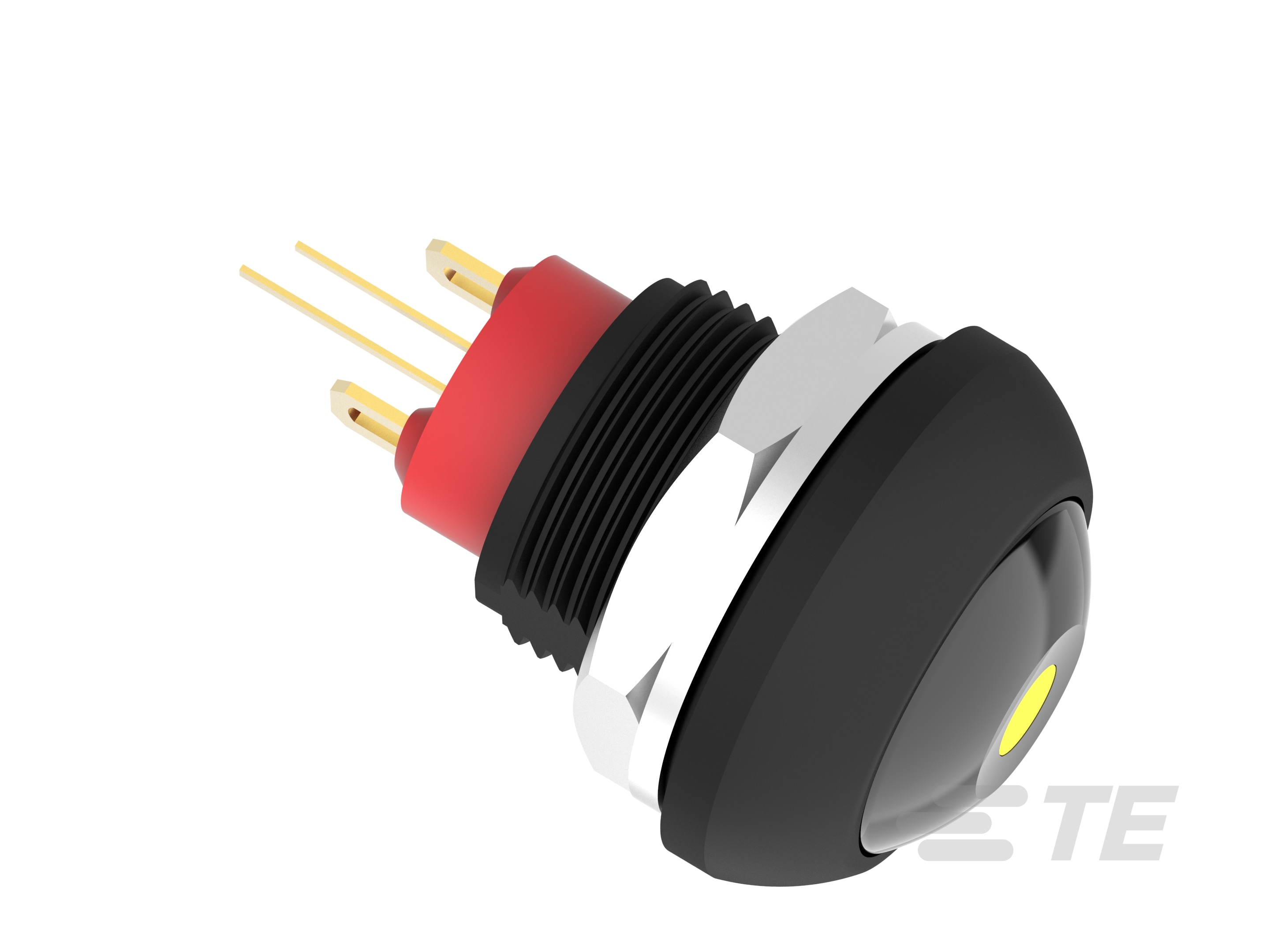 PB OFF/ON FC BLK M1 TERM YLW LED IP68-2329387-3