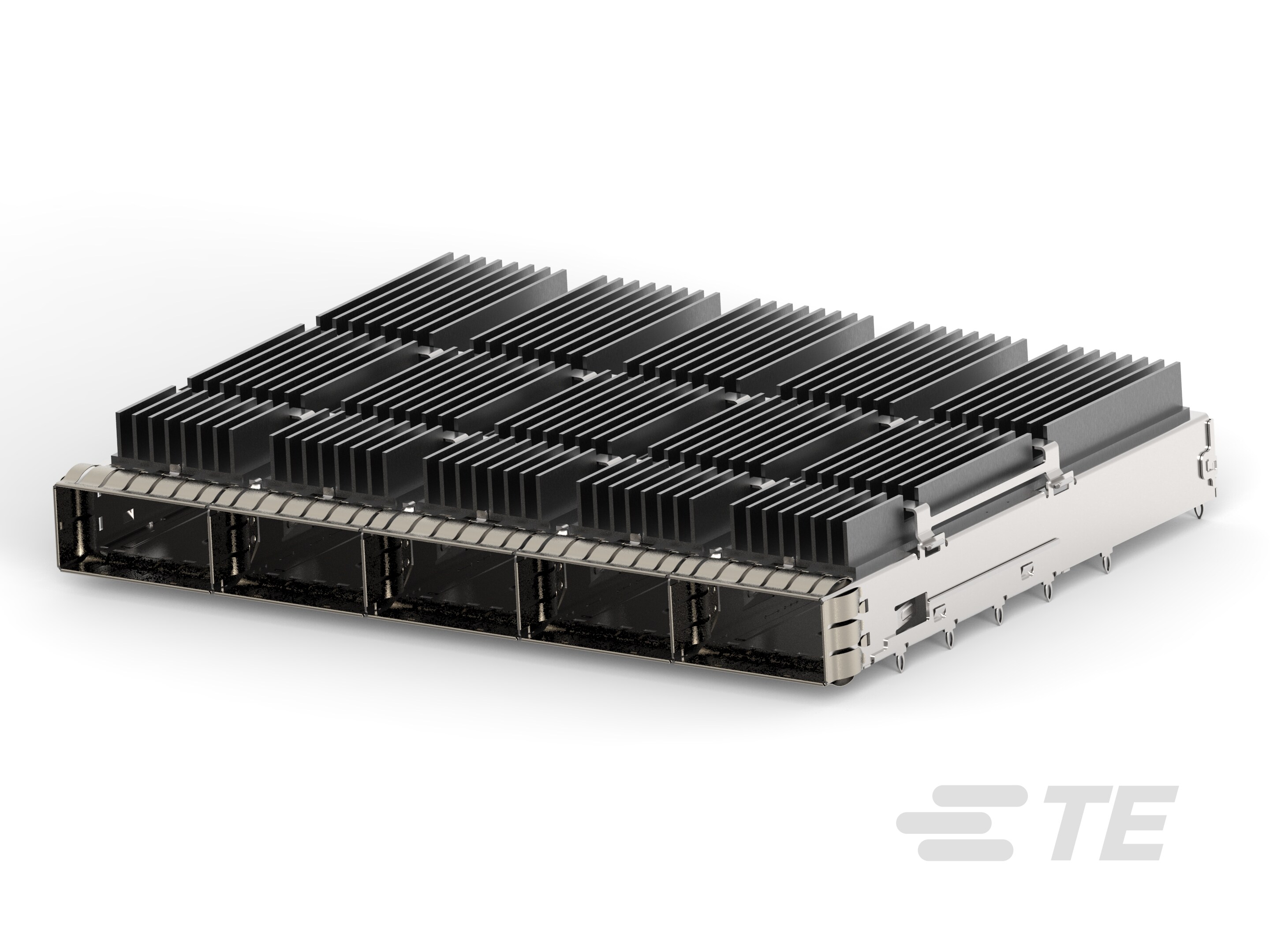 RECEPT CAGE ASSY 1X5 QSFP-DD W HS-2343986-2