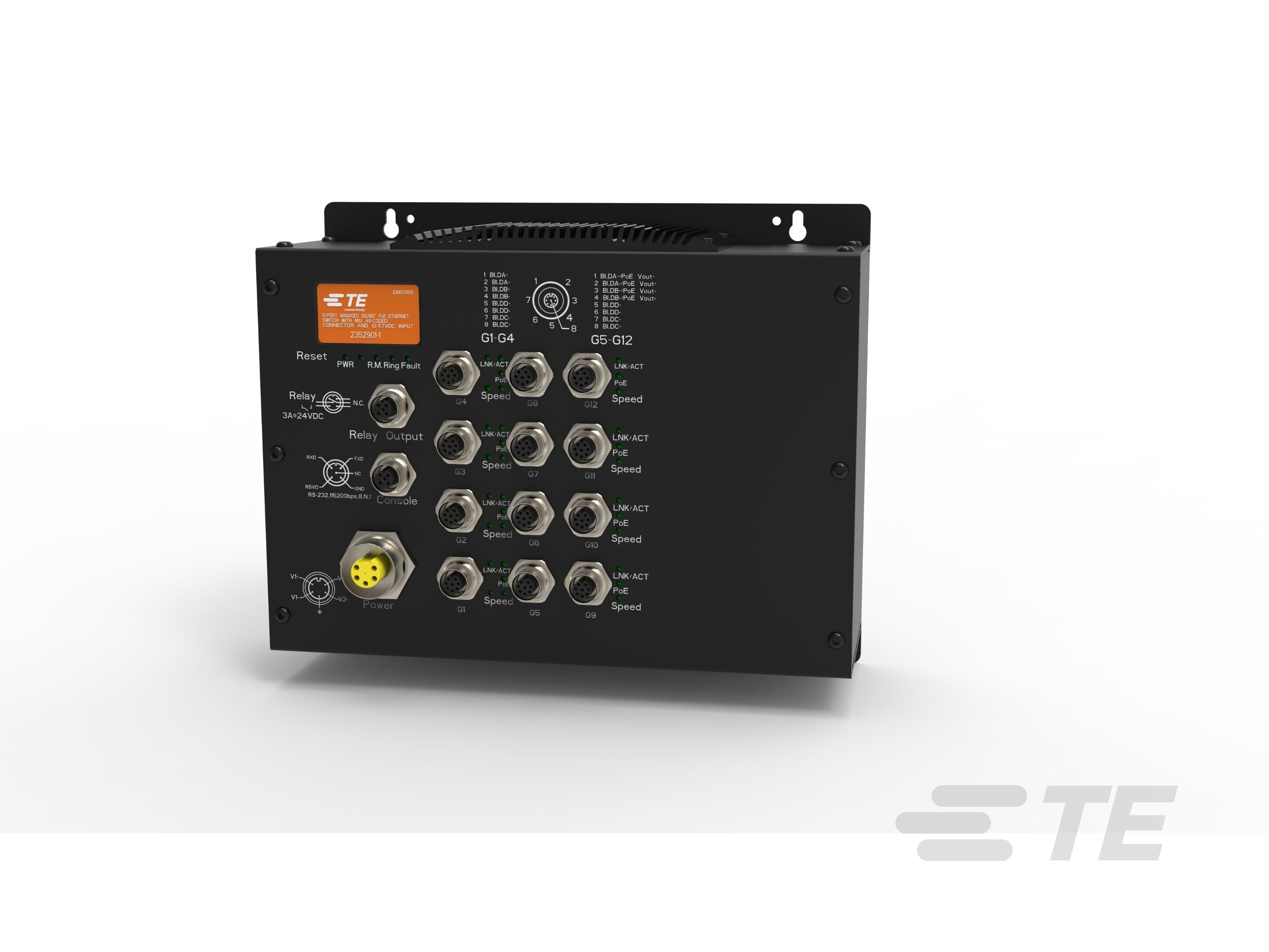12P MAN POE SWITCH 1GB 24V-2352901-1