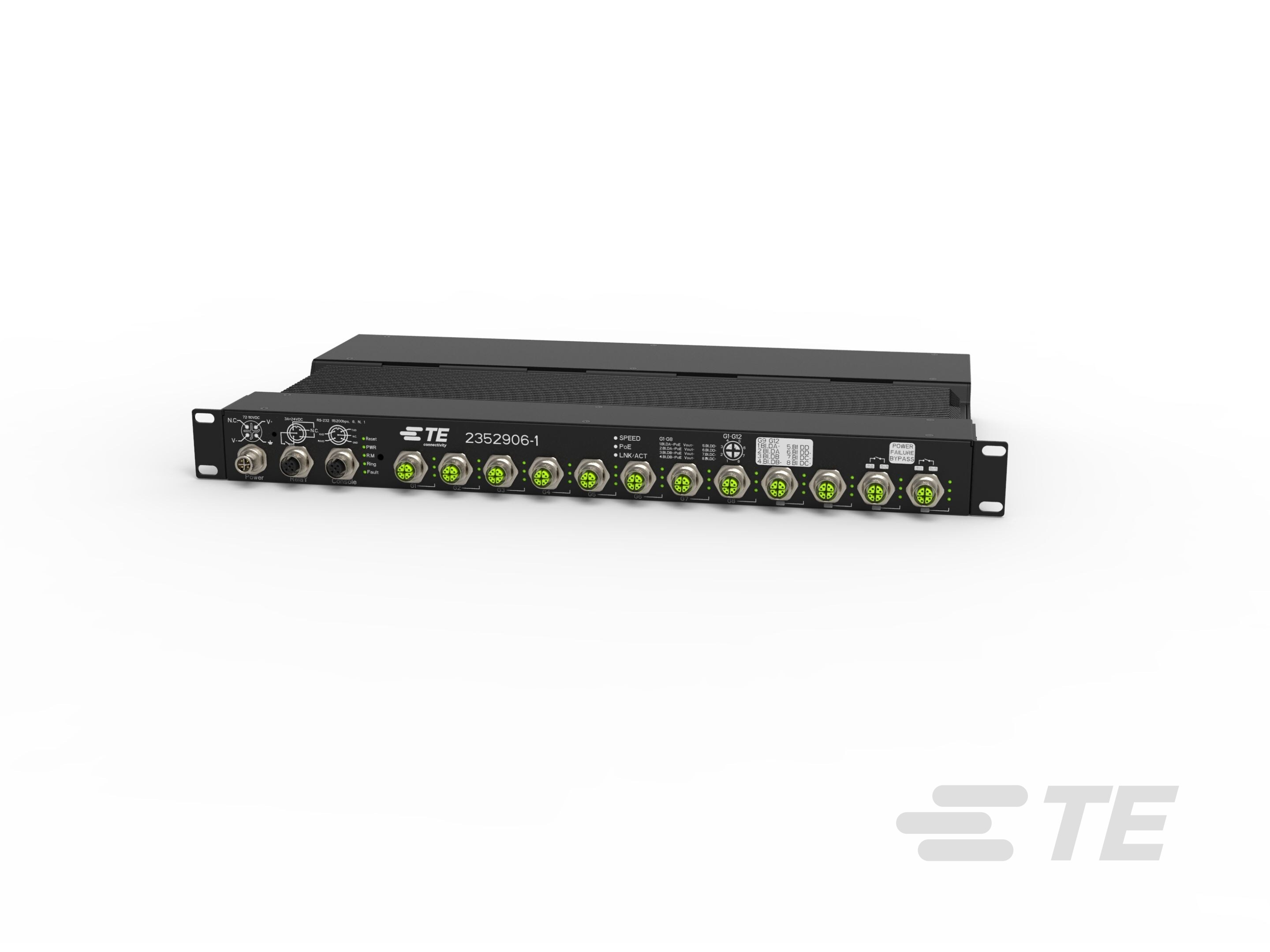 12P MAN POE SWITCH RACK 1GB 2XBP 110V-2352906-1