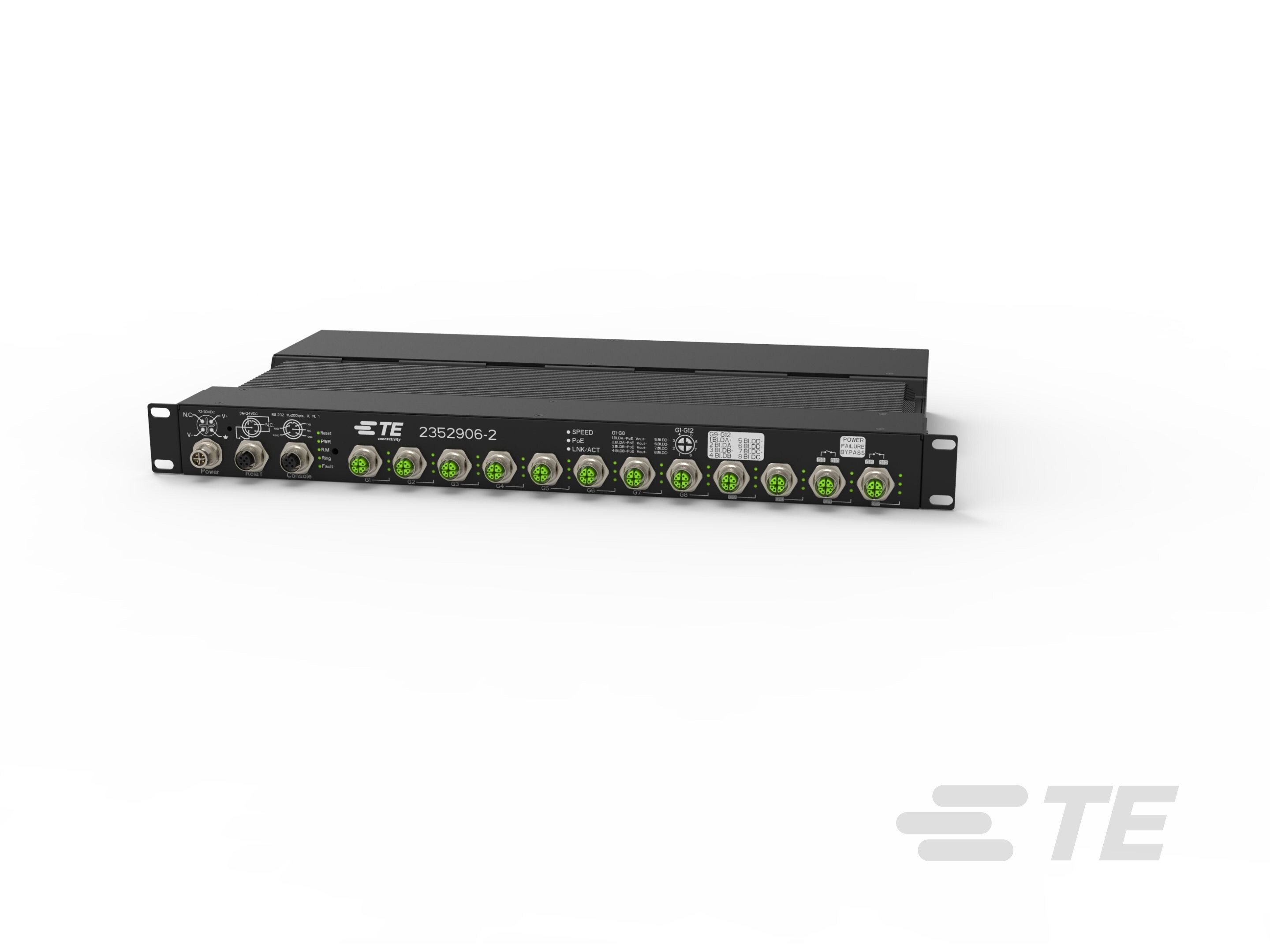 12P MAN POE SWITCH RACK 10GB 2XBP 110V-2352906-2