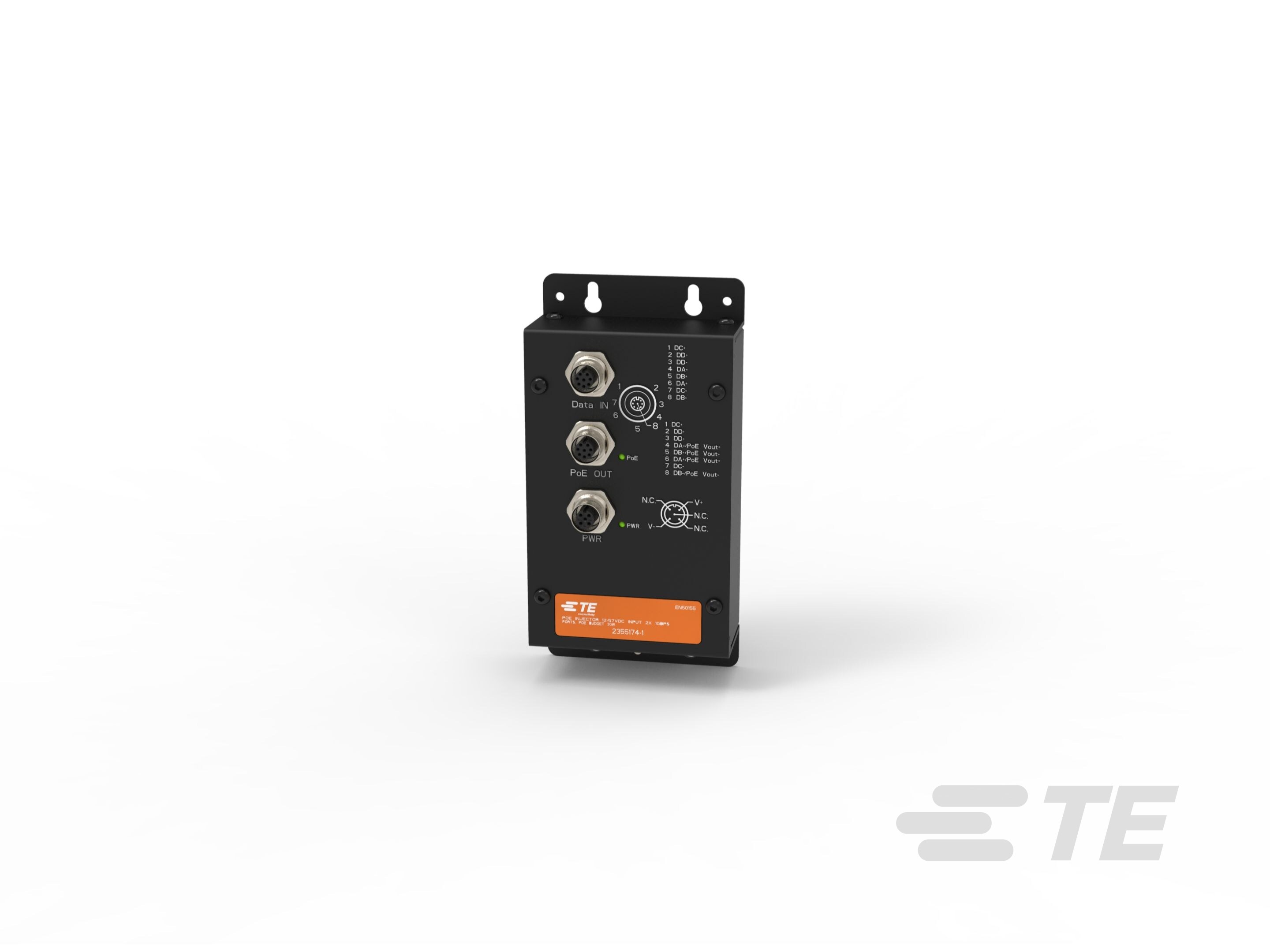 10/100/1000 POE INJECTOR 12-57VDC-2355174-1
