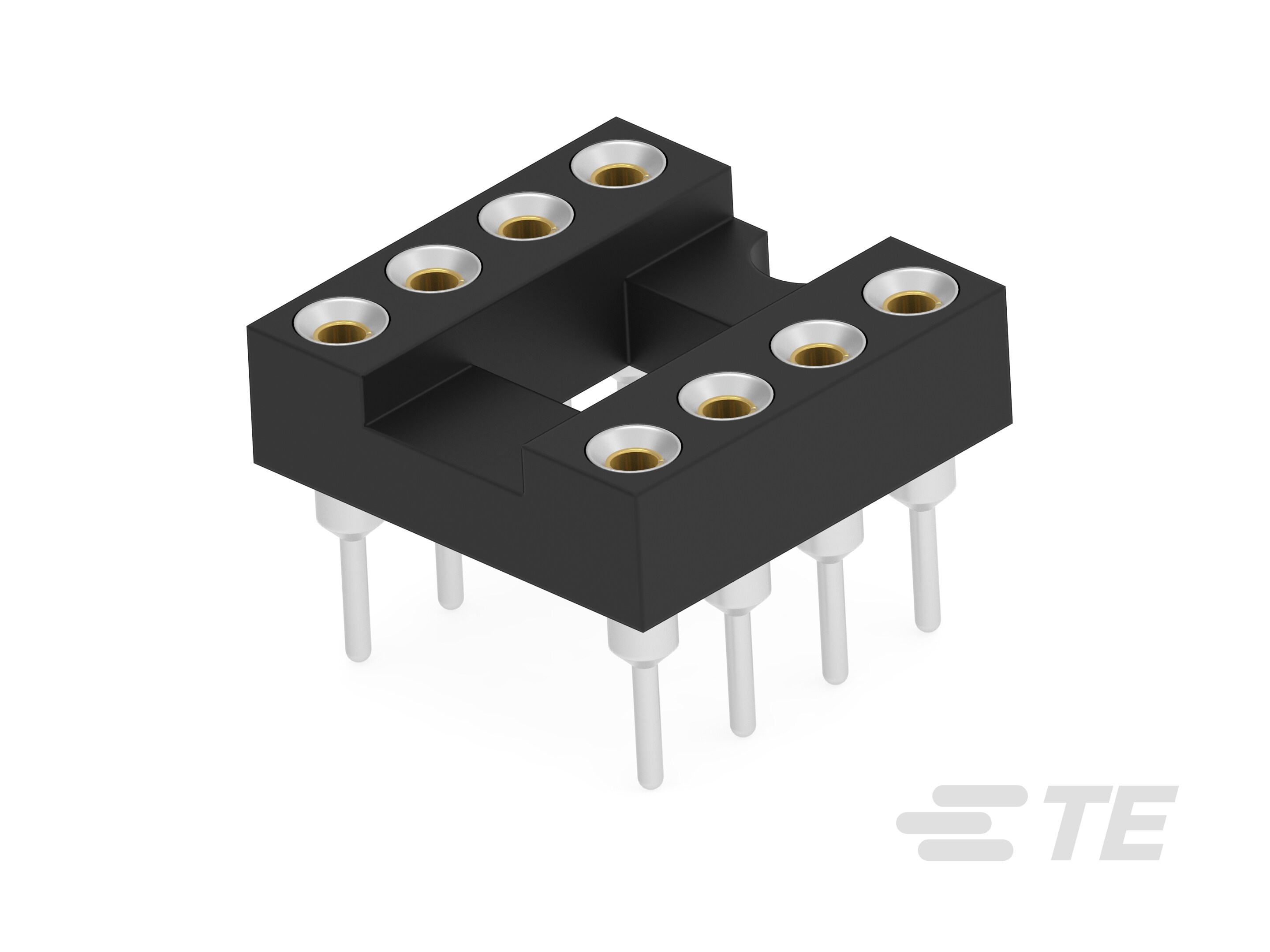 DIP IC SOCKET 8P,GOLD FLASH-2485264-1